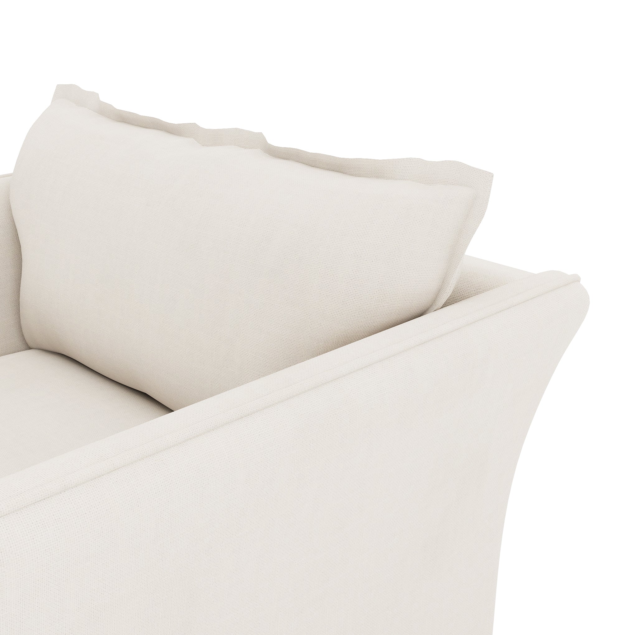 Sunday Chair ivory linen close up
