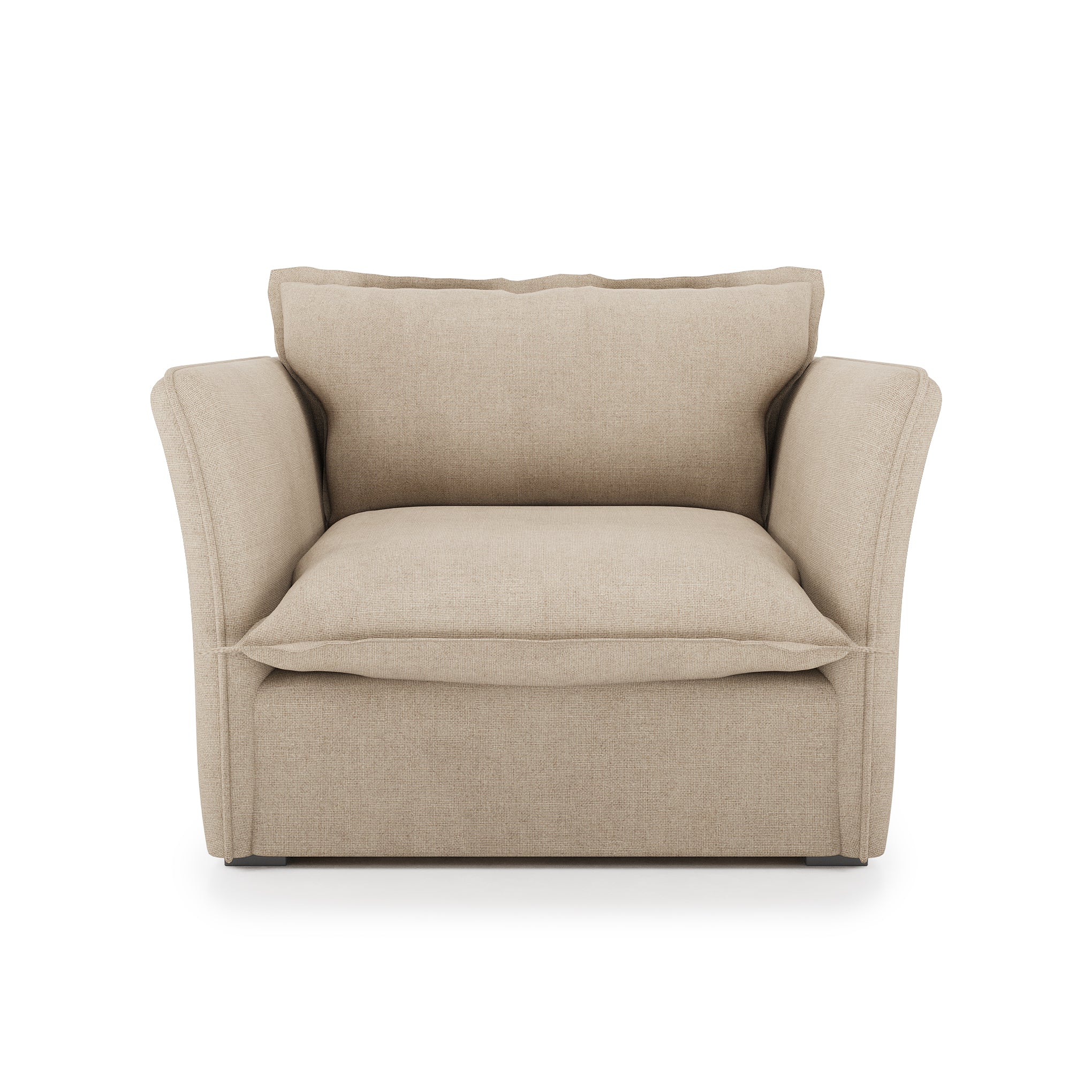 Sunday Chair natural linen front view