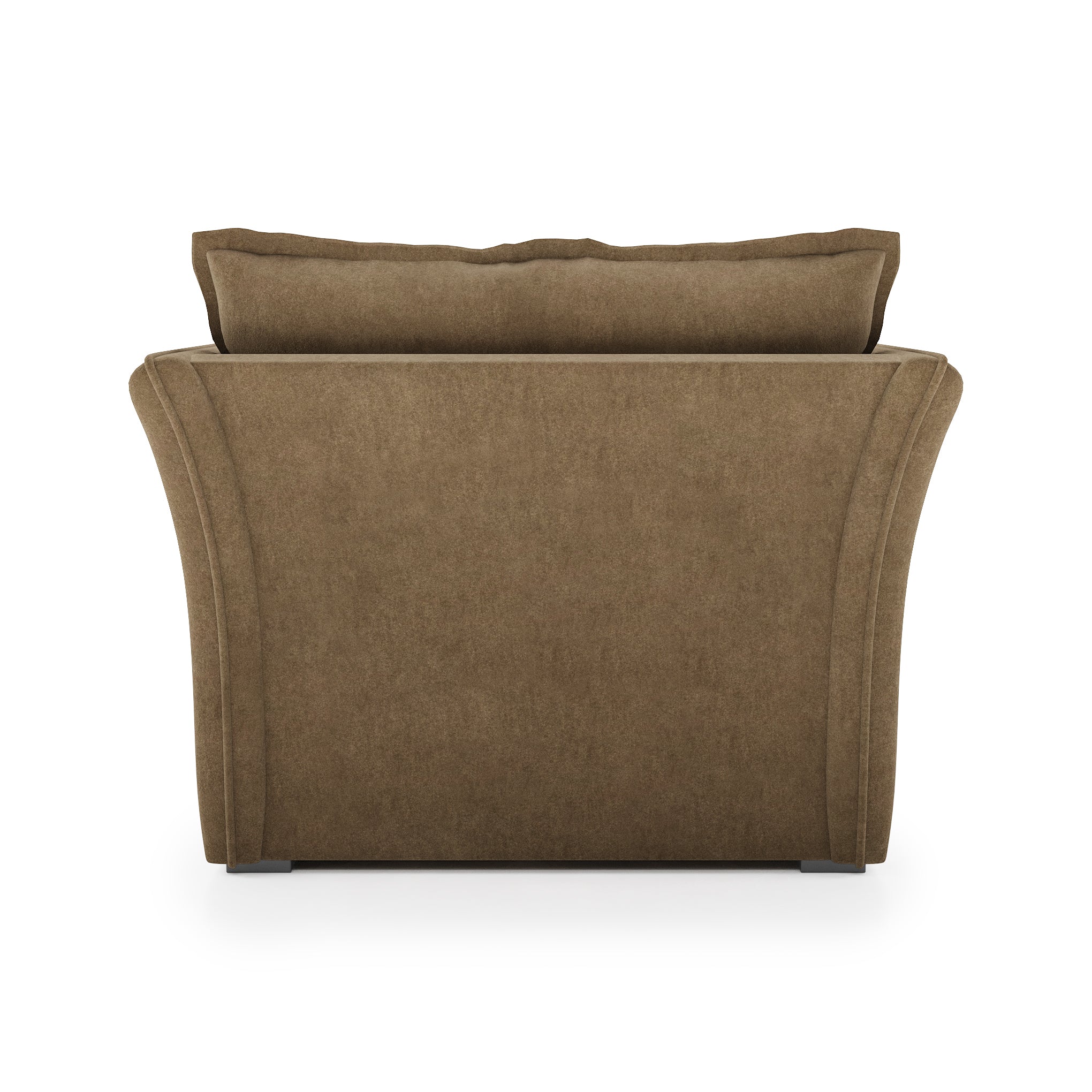Sunday Chaise camel velvet back view