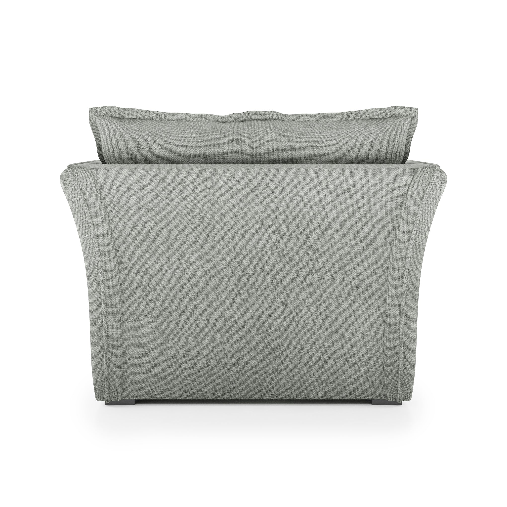 Sunday Chaise dove grey linen back view