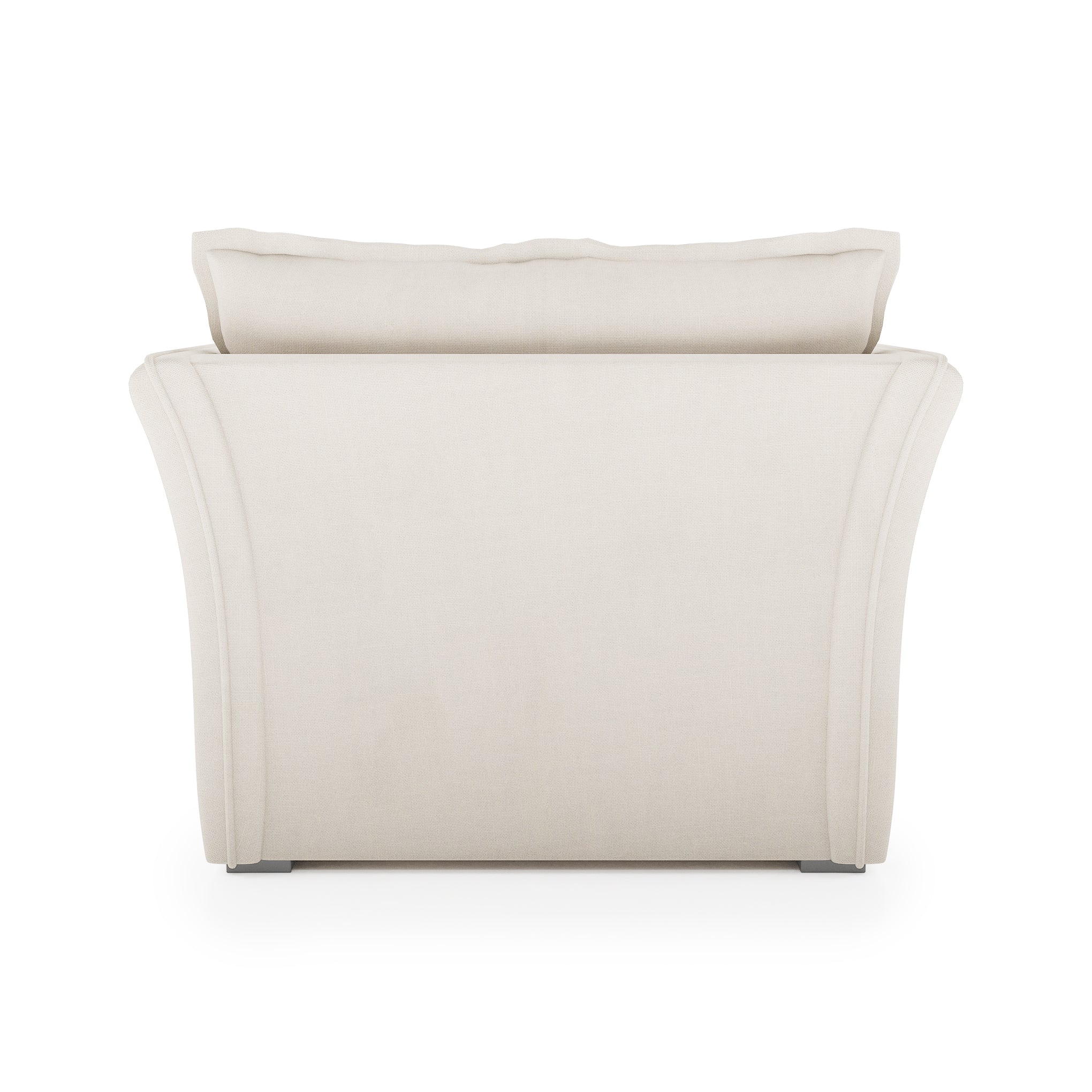 Sunday Chaise ivory linen back view