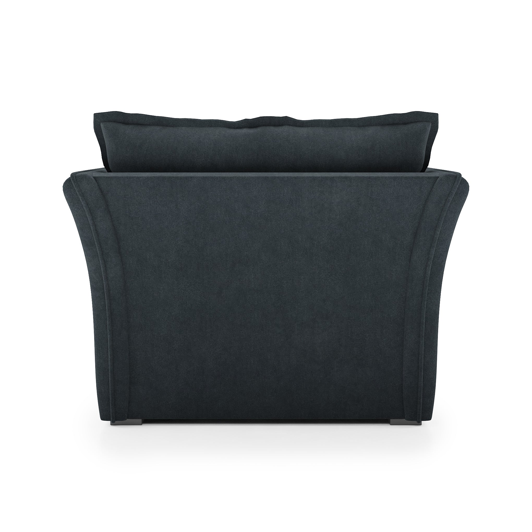 Sunday Chaise inkwell velvet back view