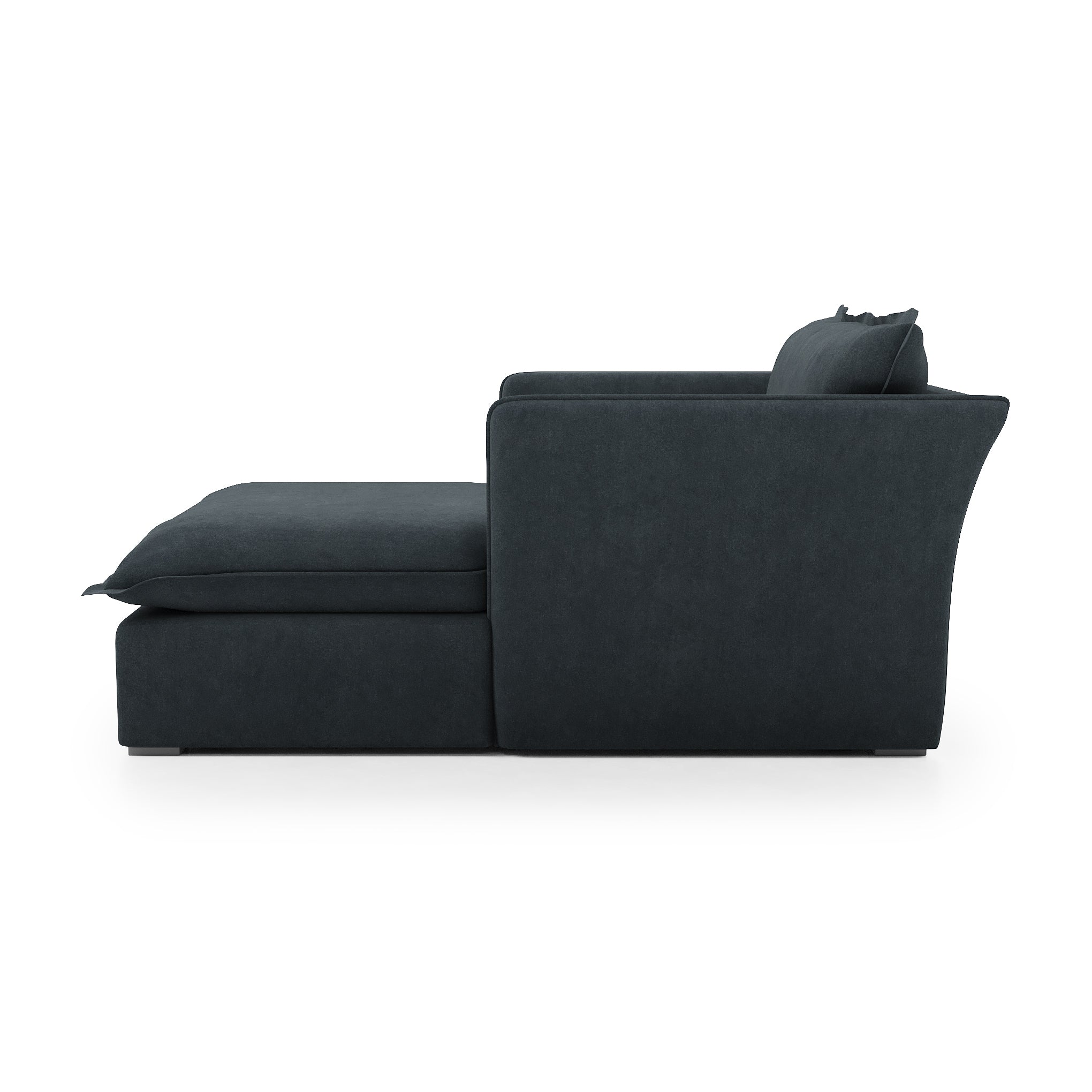 Sunday Chaise inkwell velvet side view 