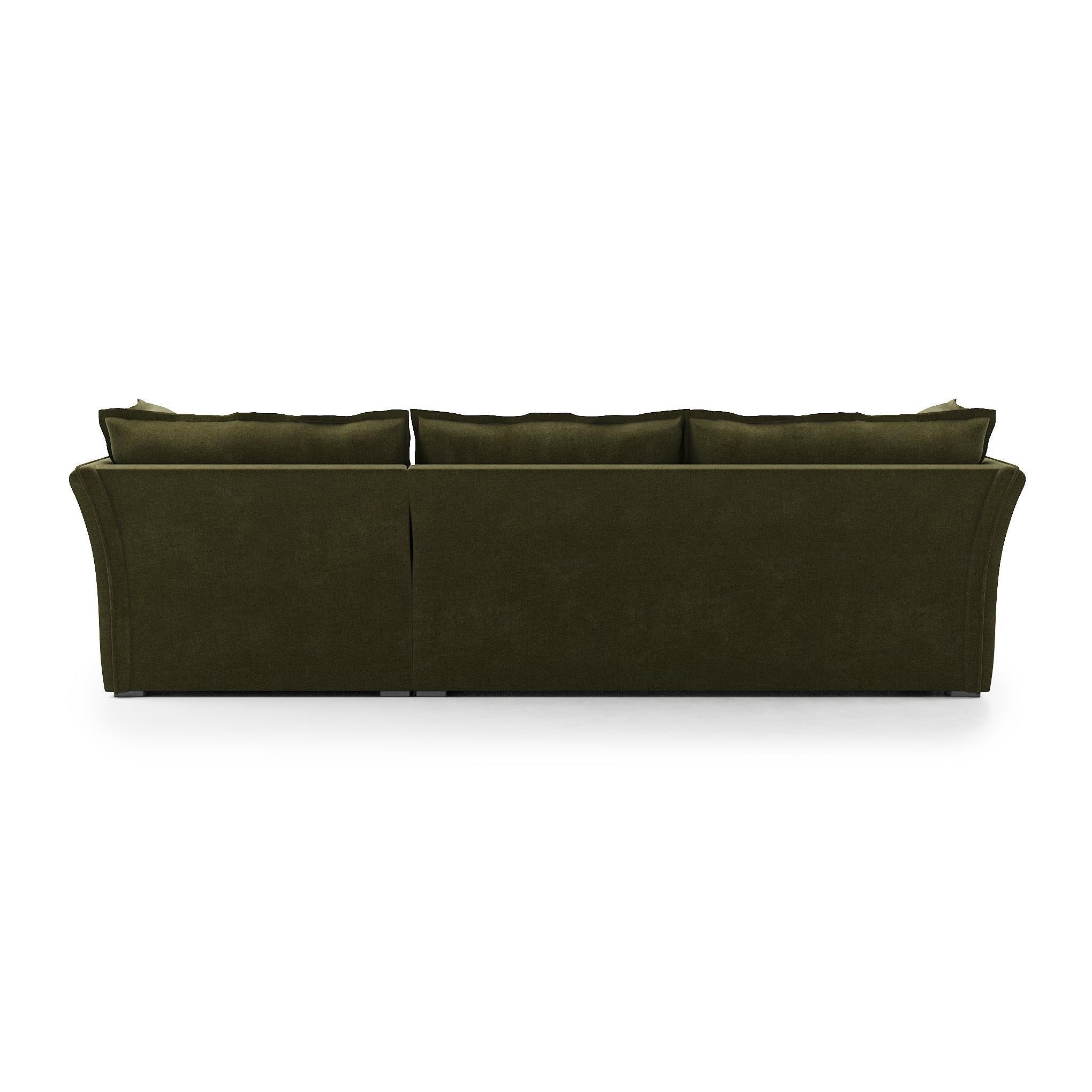 Sunday 2 Piece Sectional forest velvet back view