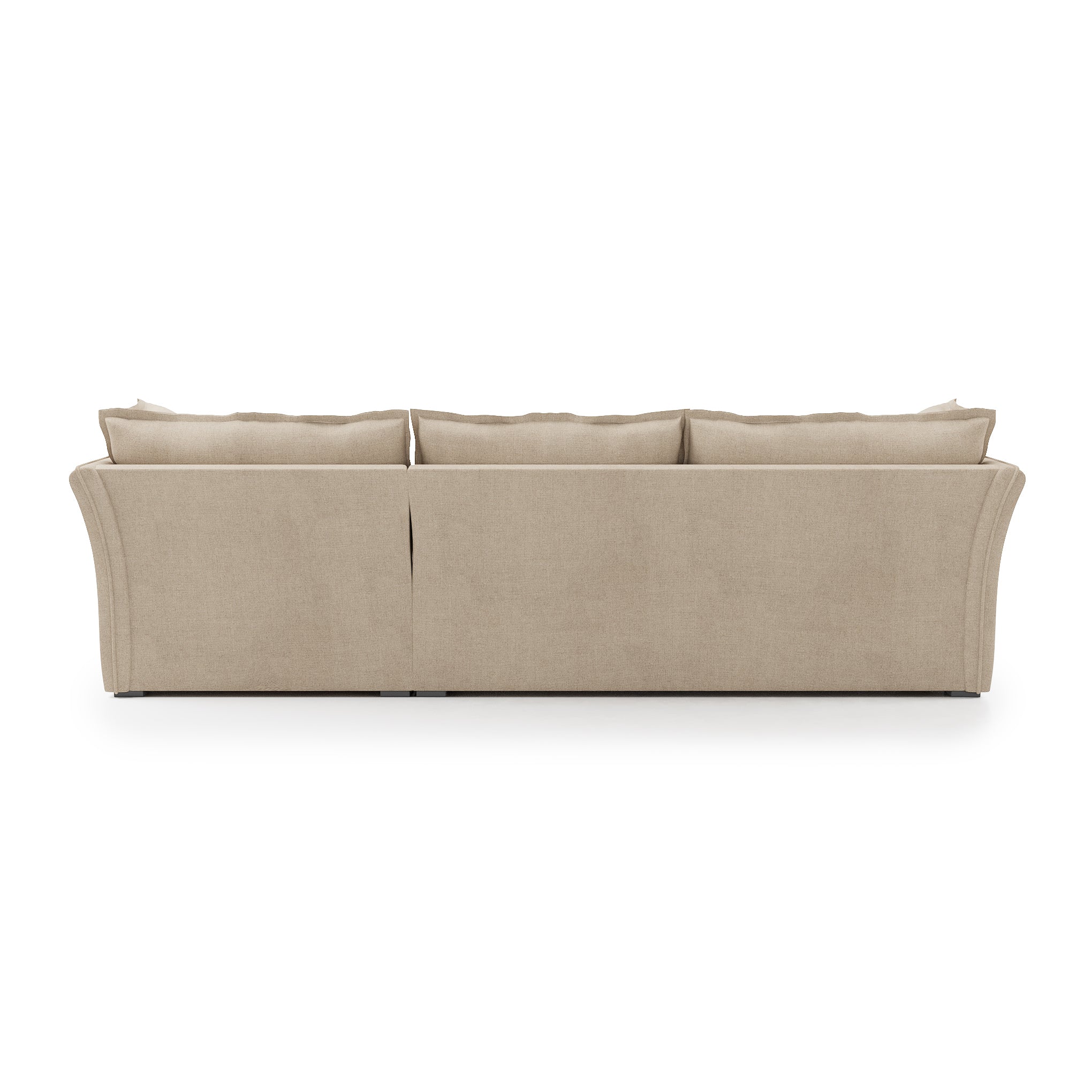 Sunday 2 Piece Sectional natural linen back view