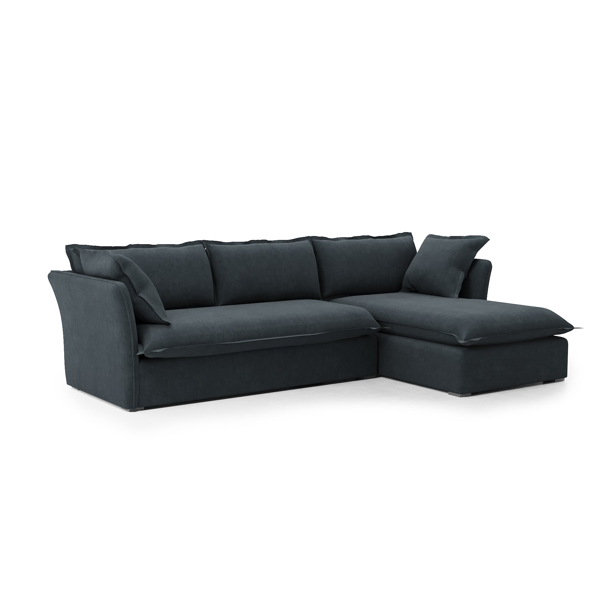 Sunday 2 Piece Sectional inkwell velvet right chaise