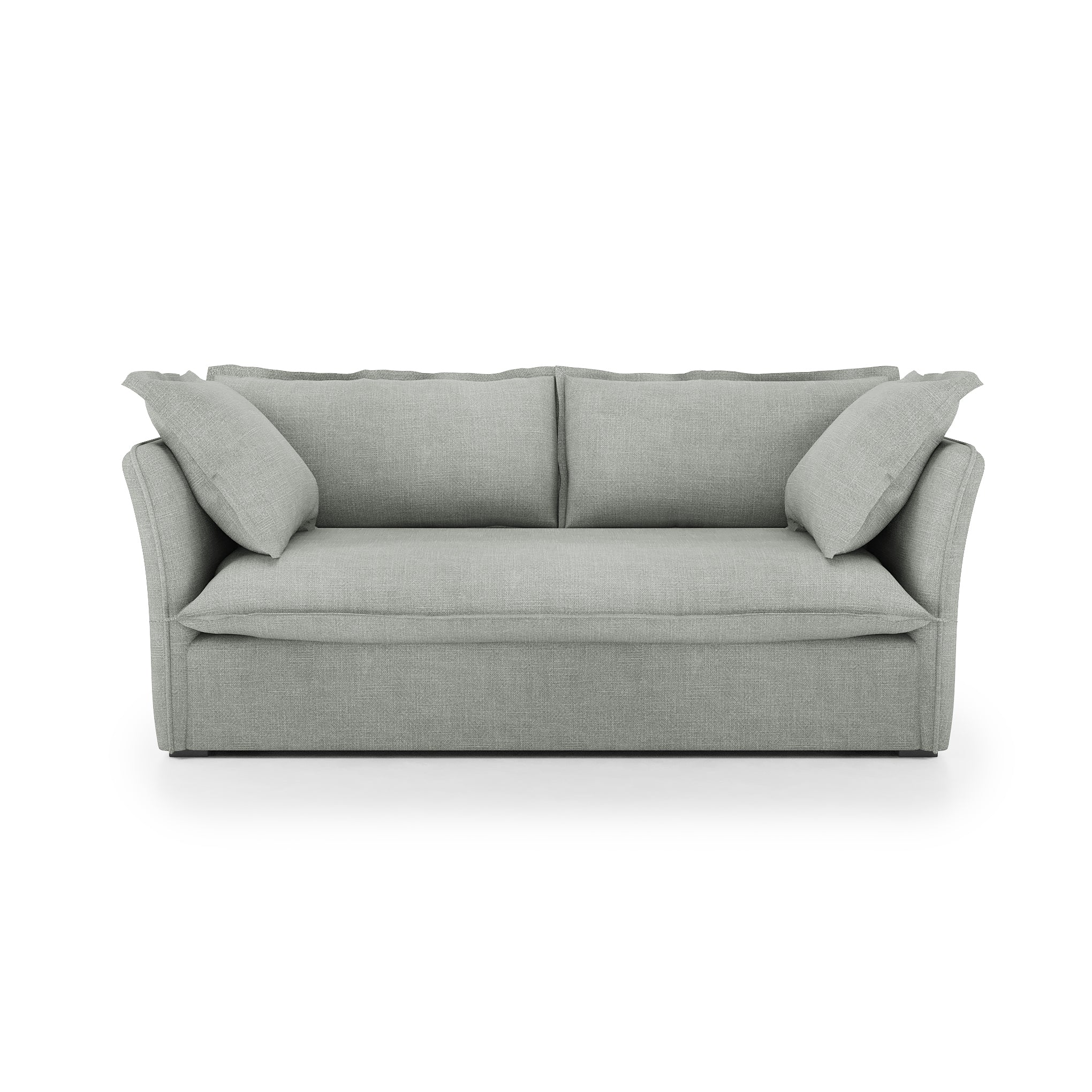Sunday Sofa dove grey linen front view