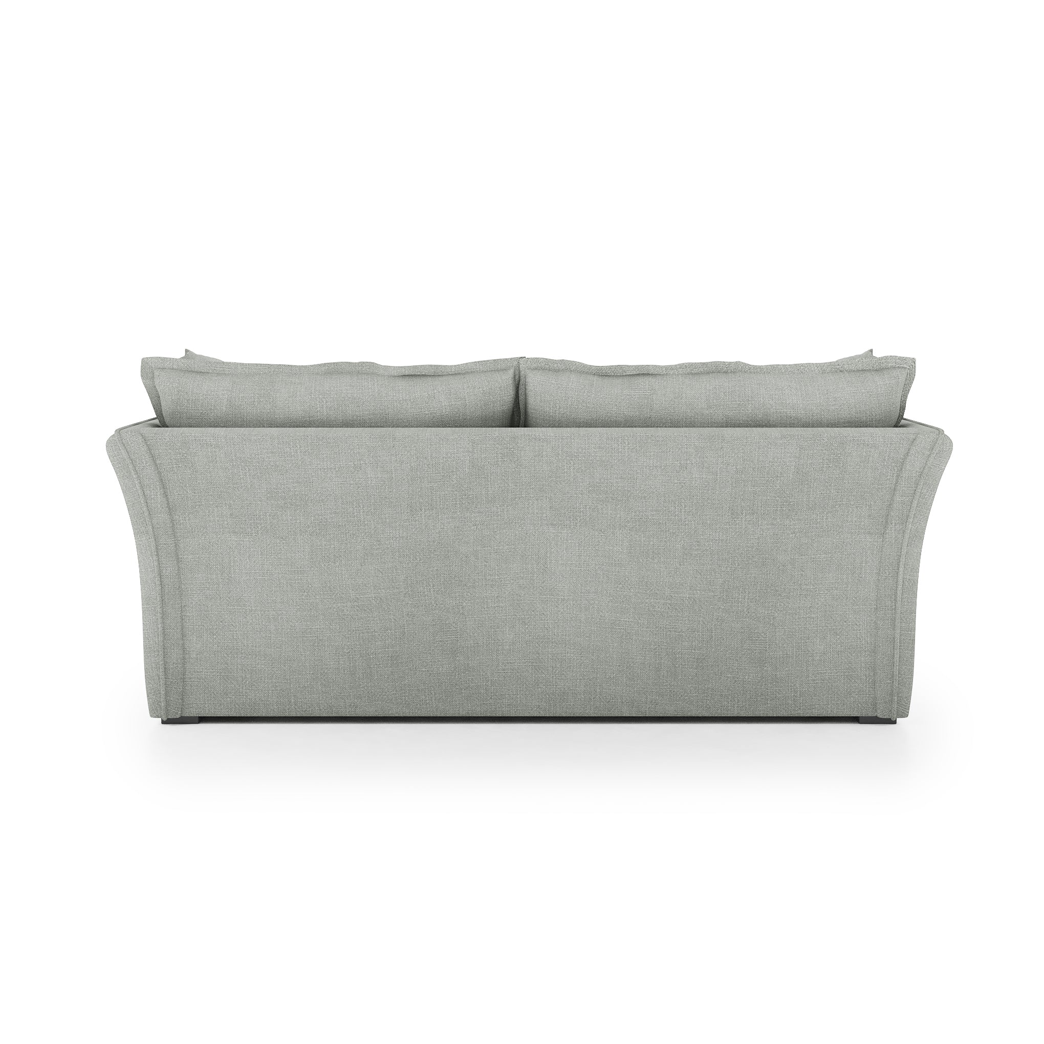 Sunday Sofa dove grey linen back view