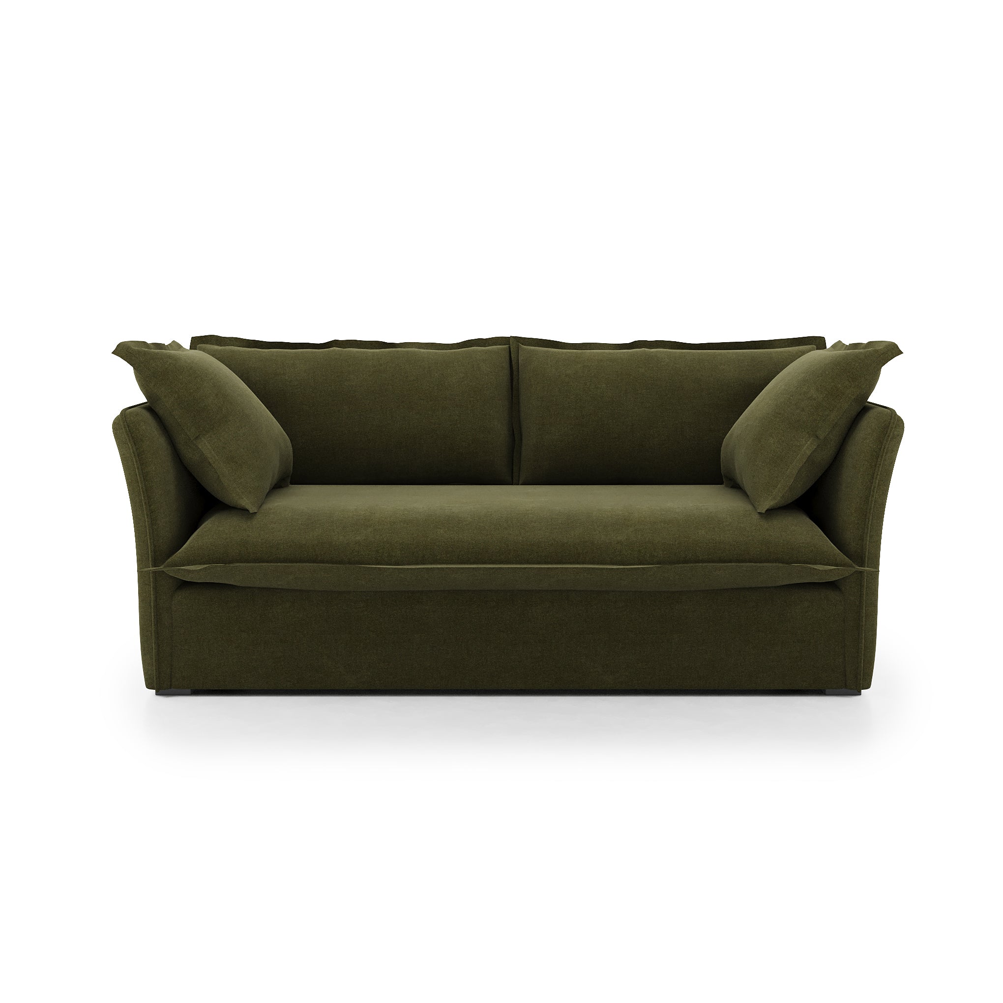 Sunday Sofa forest velvet front view