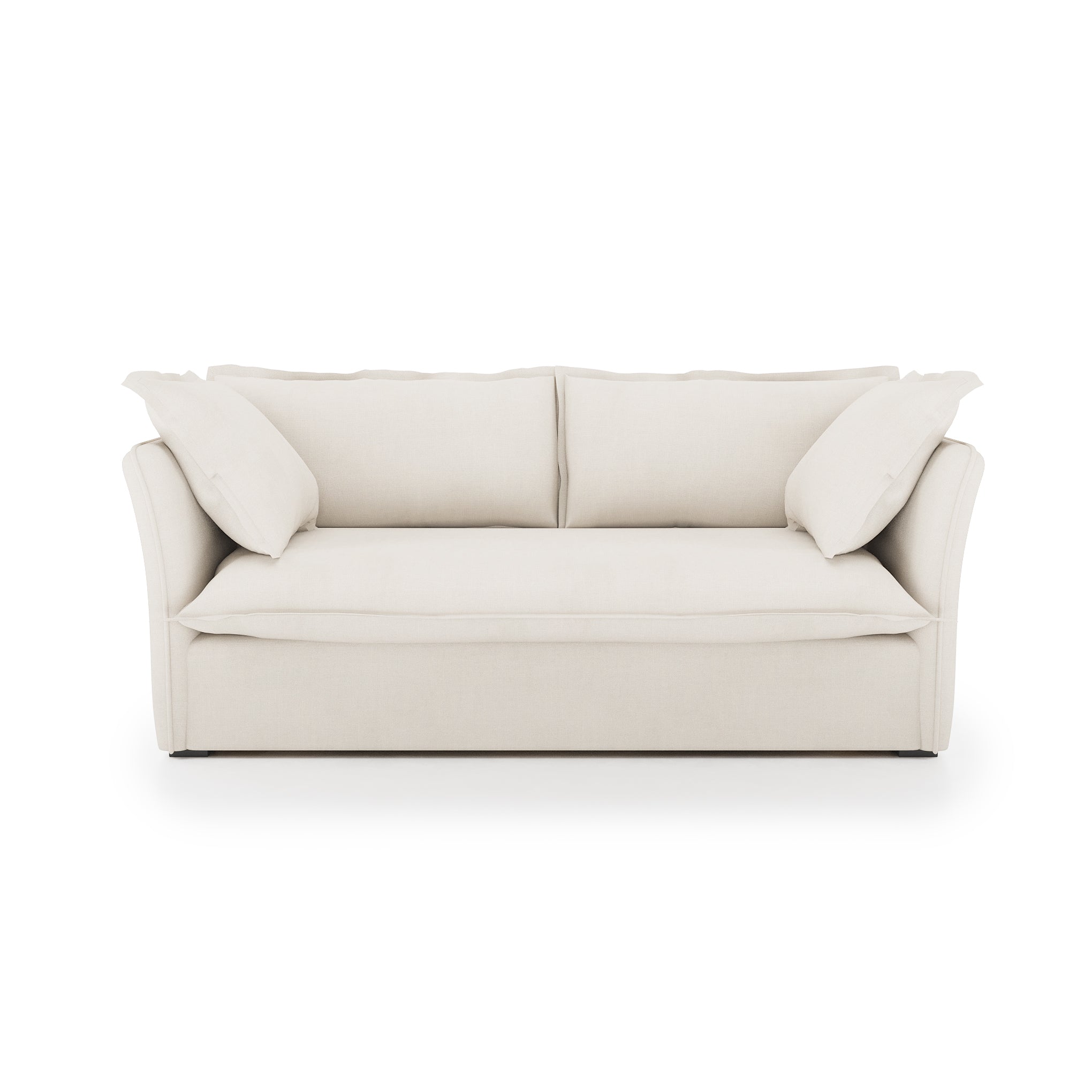 Sunday Sofa ivory linen front view