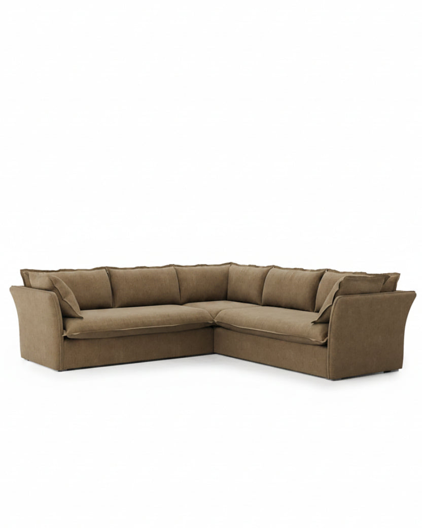 Sunday Sectional camel velvet