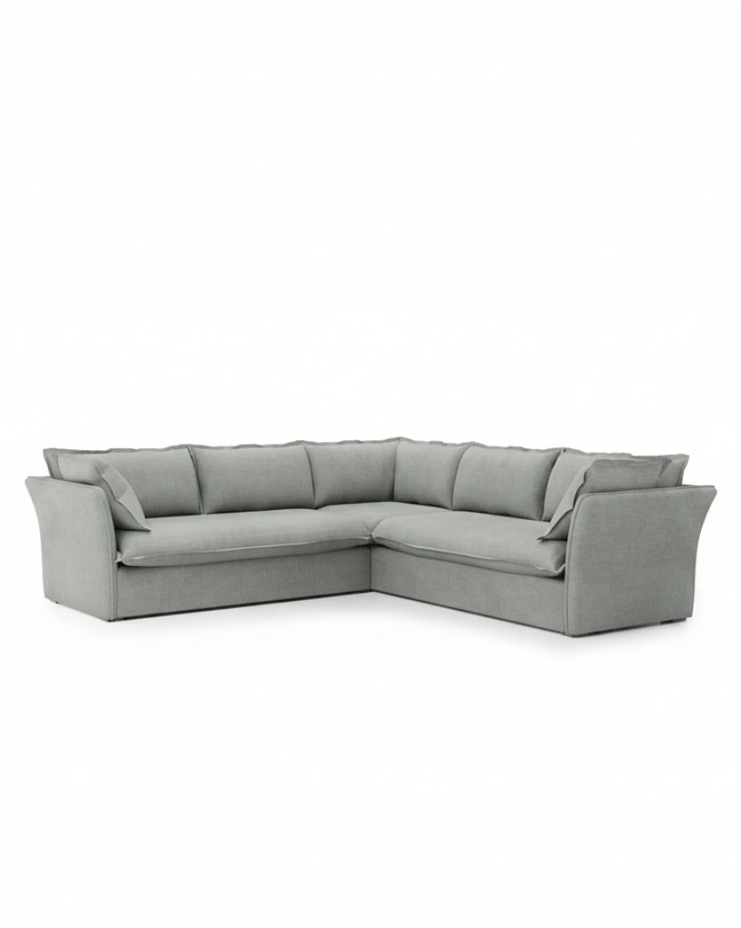 Sunday Sectional dove grey linen