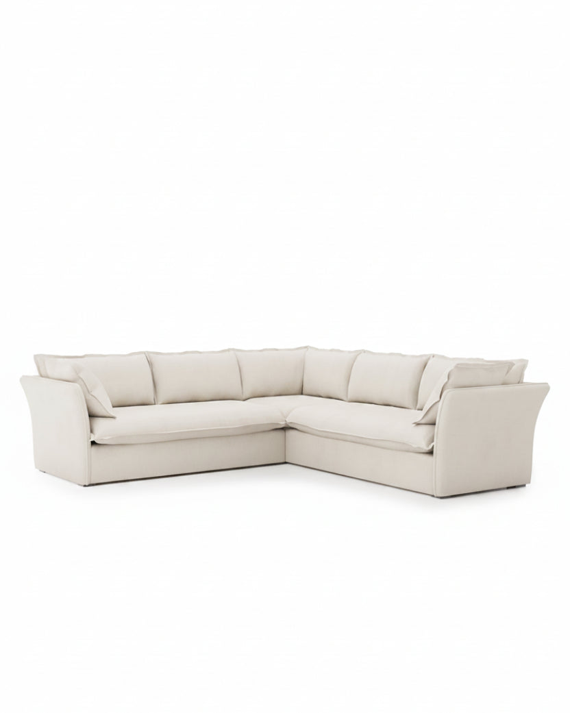Sunday Sectional ivory linen