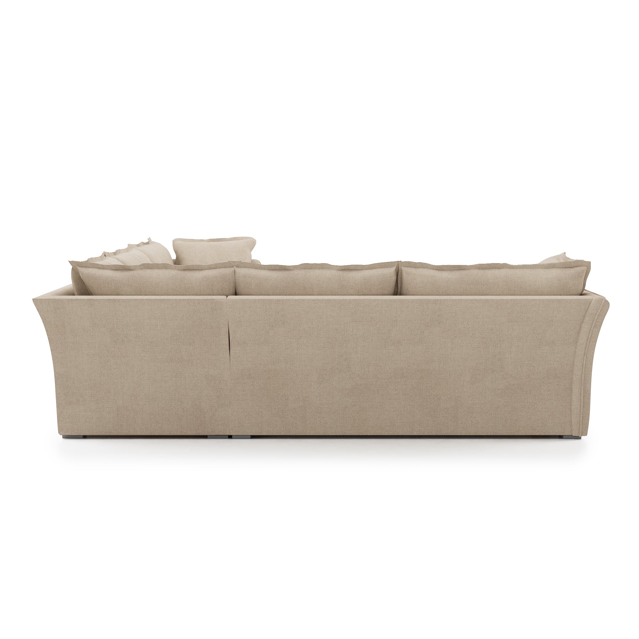 Sunday Sectional natural linen back view