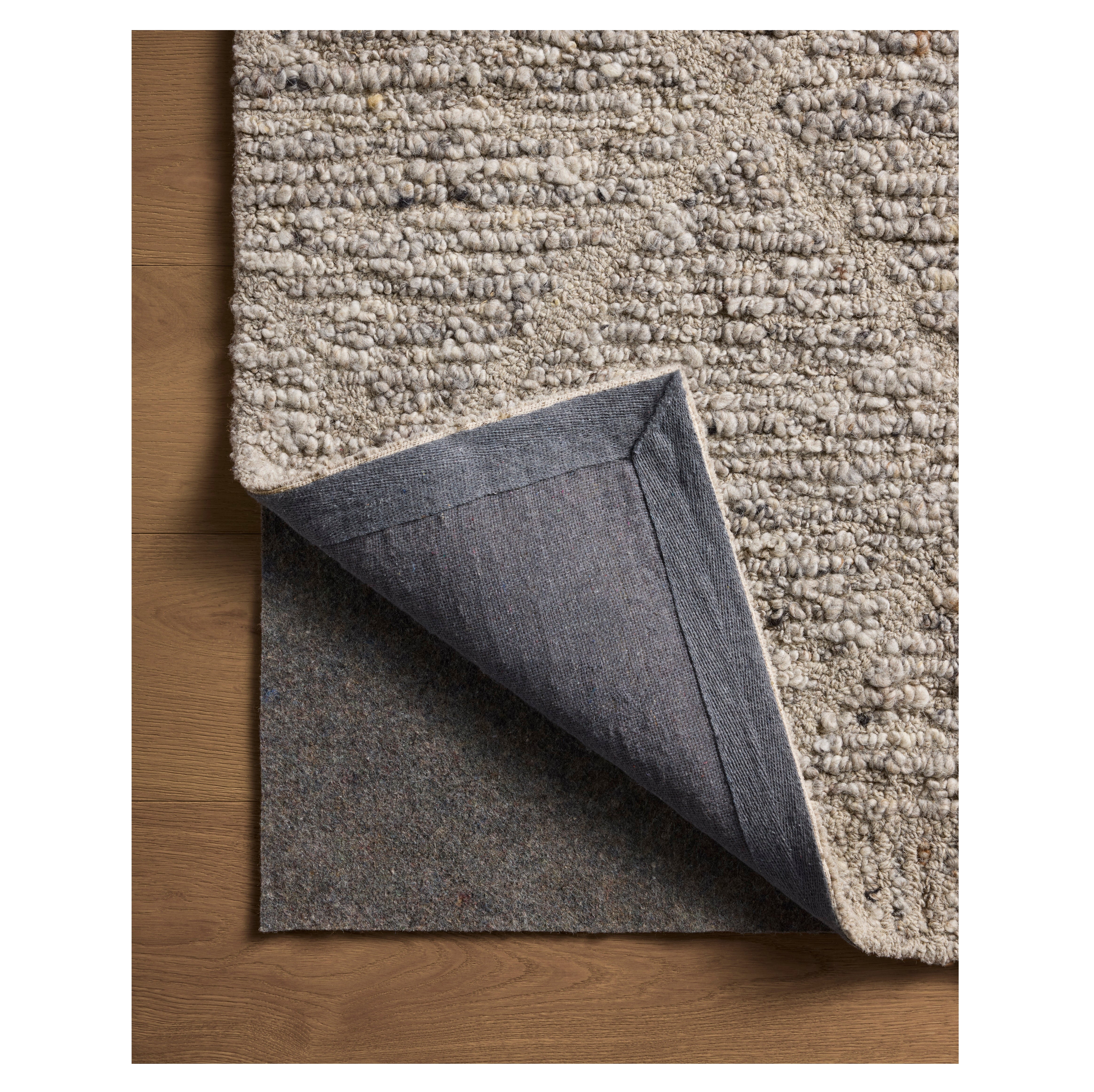 Jones Pebble Rug corner flipped back