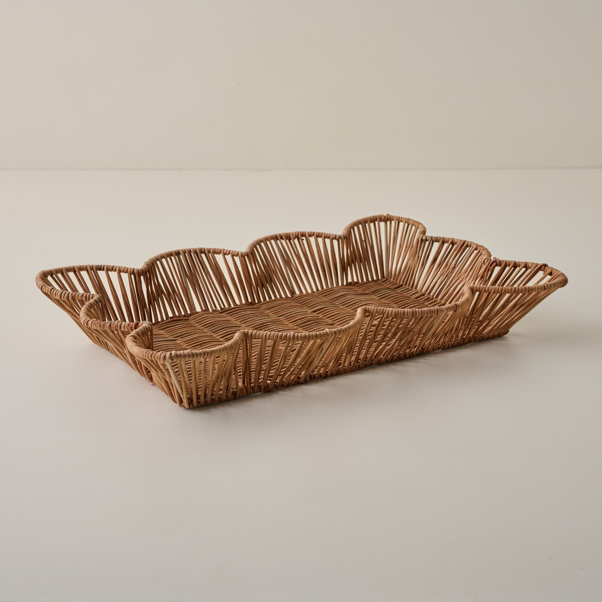 Large Norah Woven Scalloped Tray