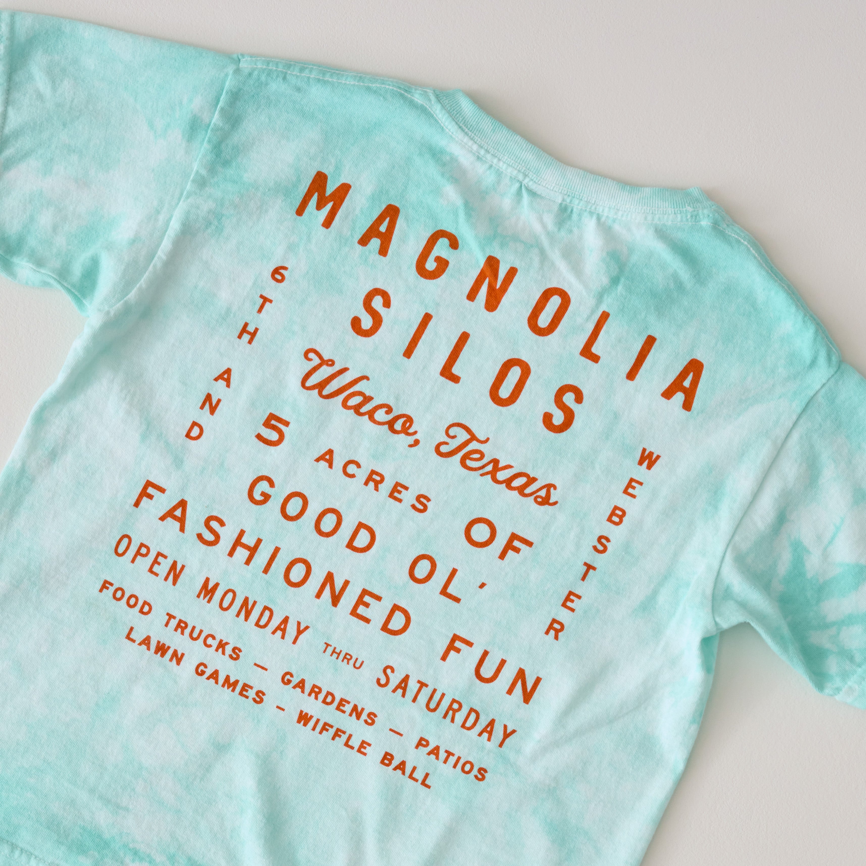 Magnoliass Kids Roadtrip Mint Tie Dye Shirt back