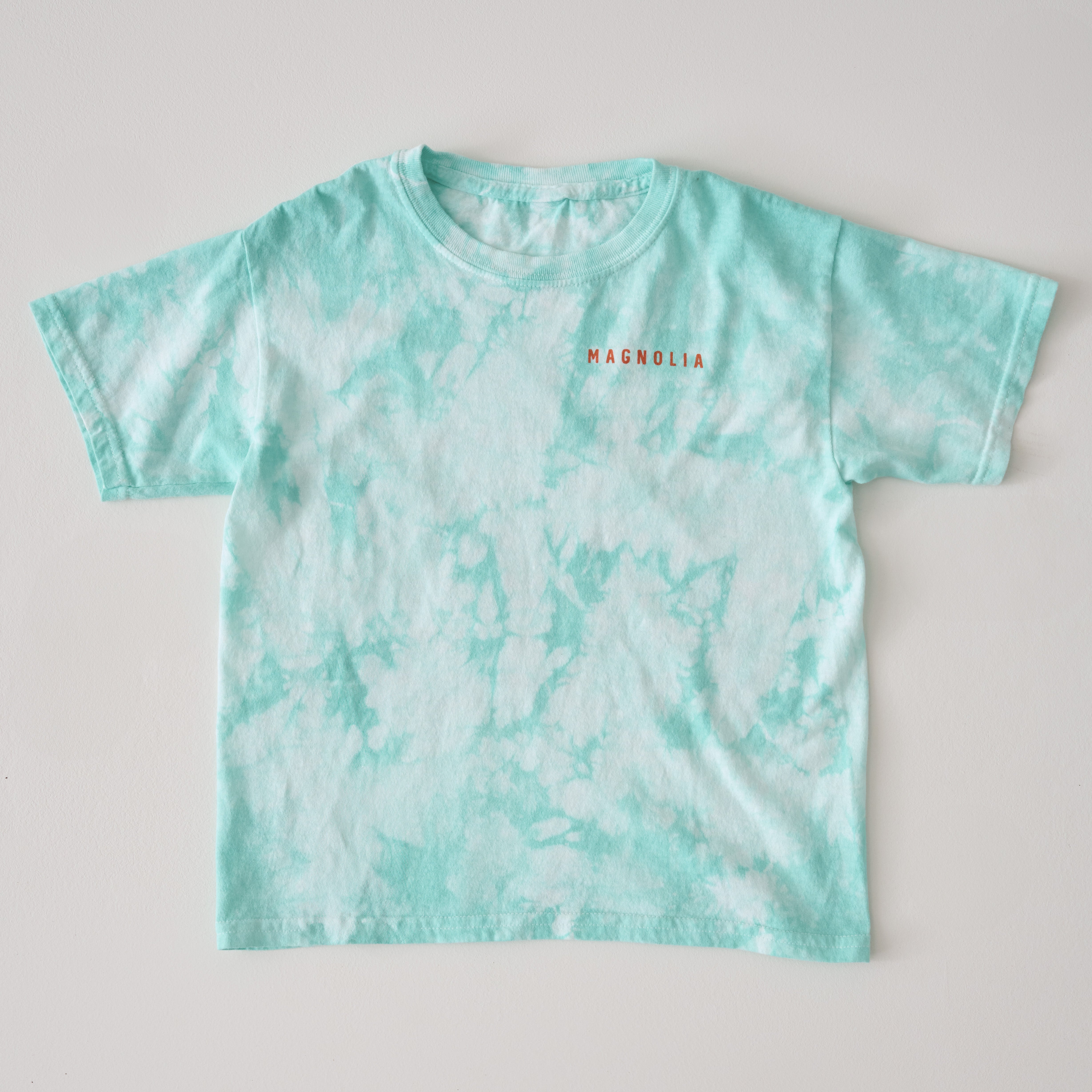 Magnoliass Kids Roadtrip Mint Tie Dye Shirt