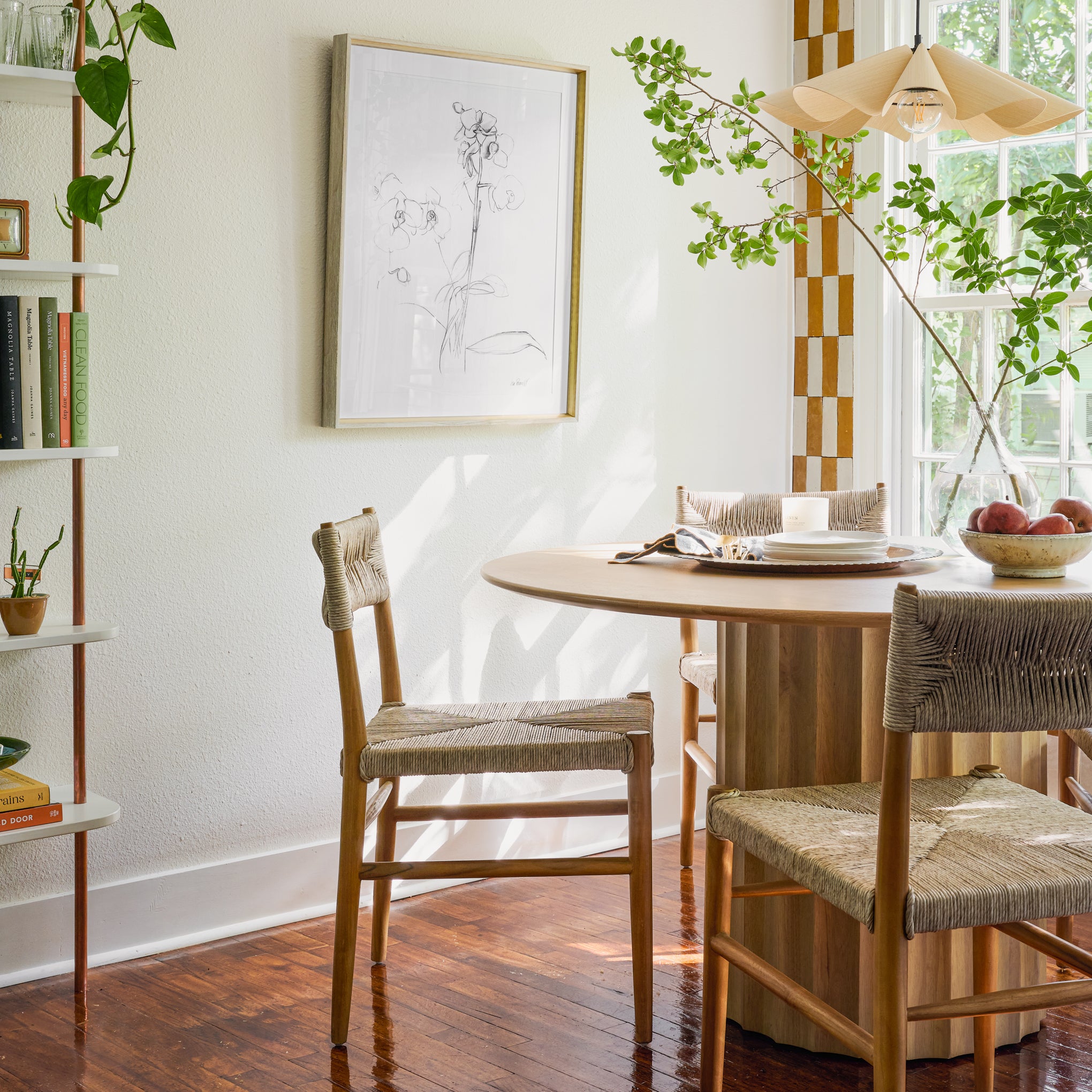Lillian Dining Table in a breakfast nook