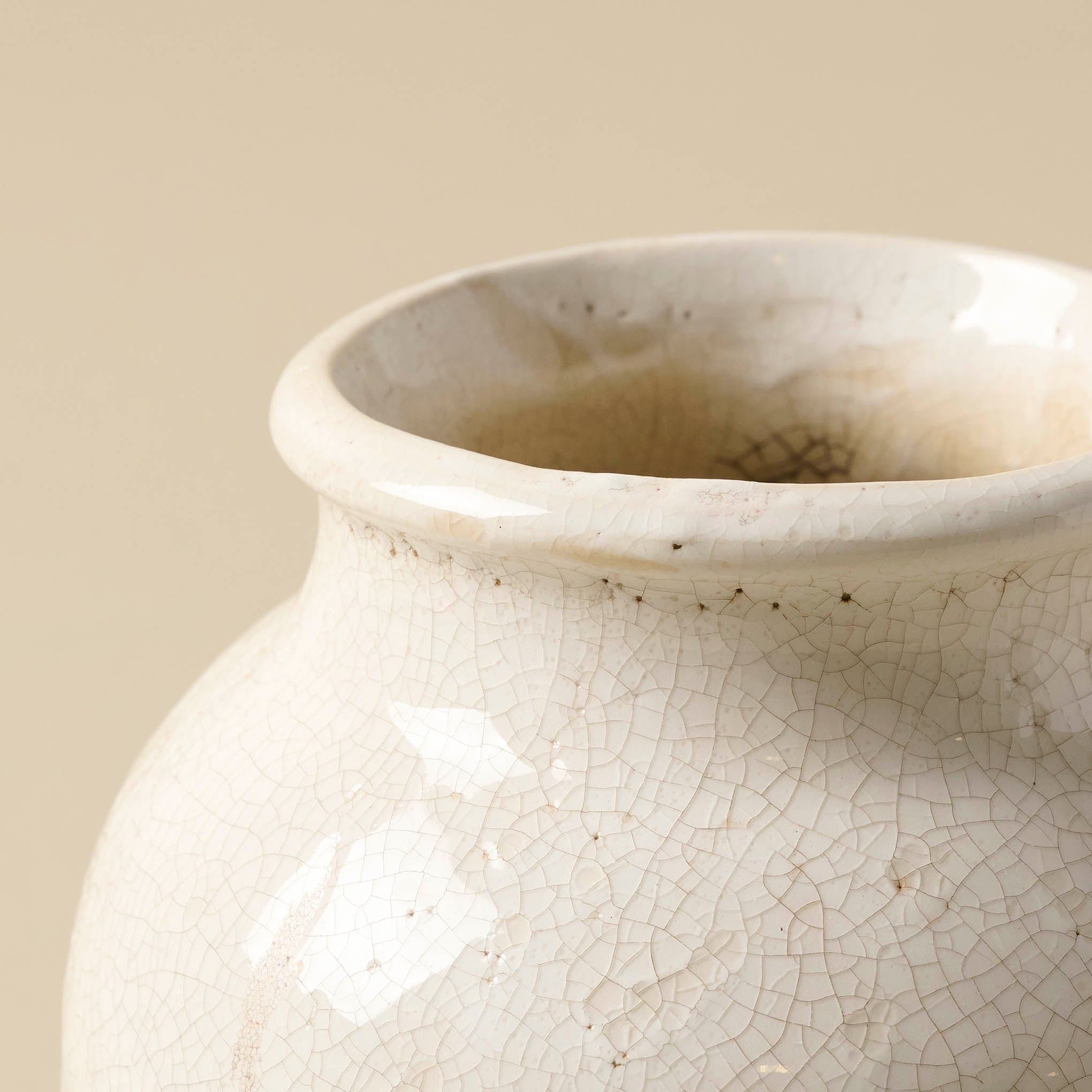 Marie Distressed Crackle Vase close up