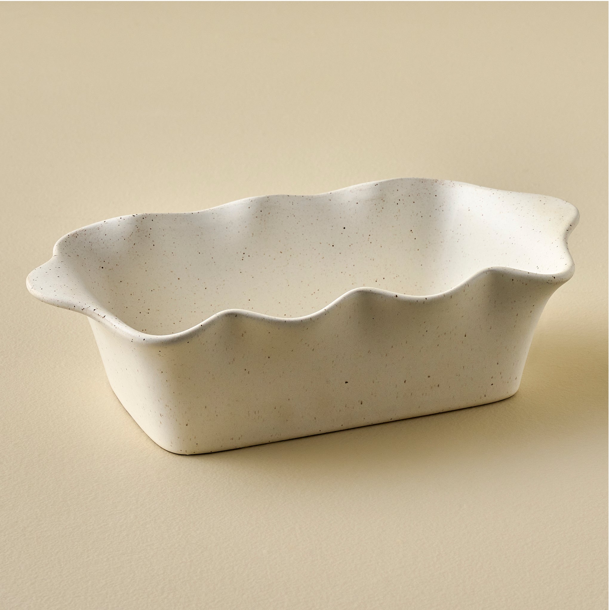 French White Scalloped Loaf Pan