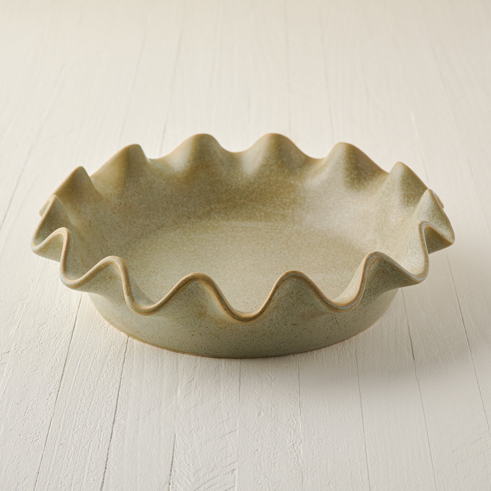 Loden Green Speckle Pie Dish