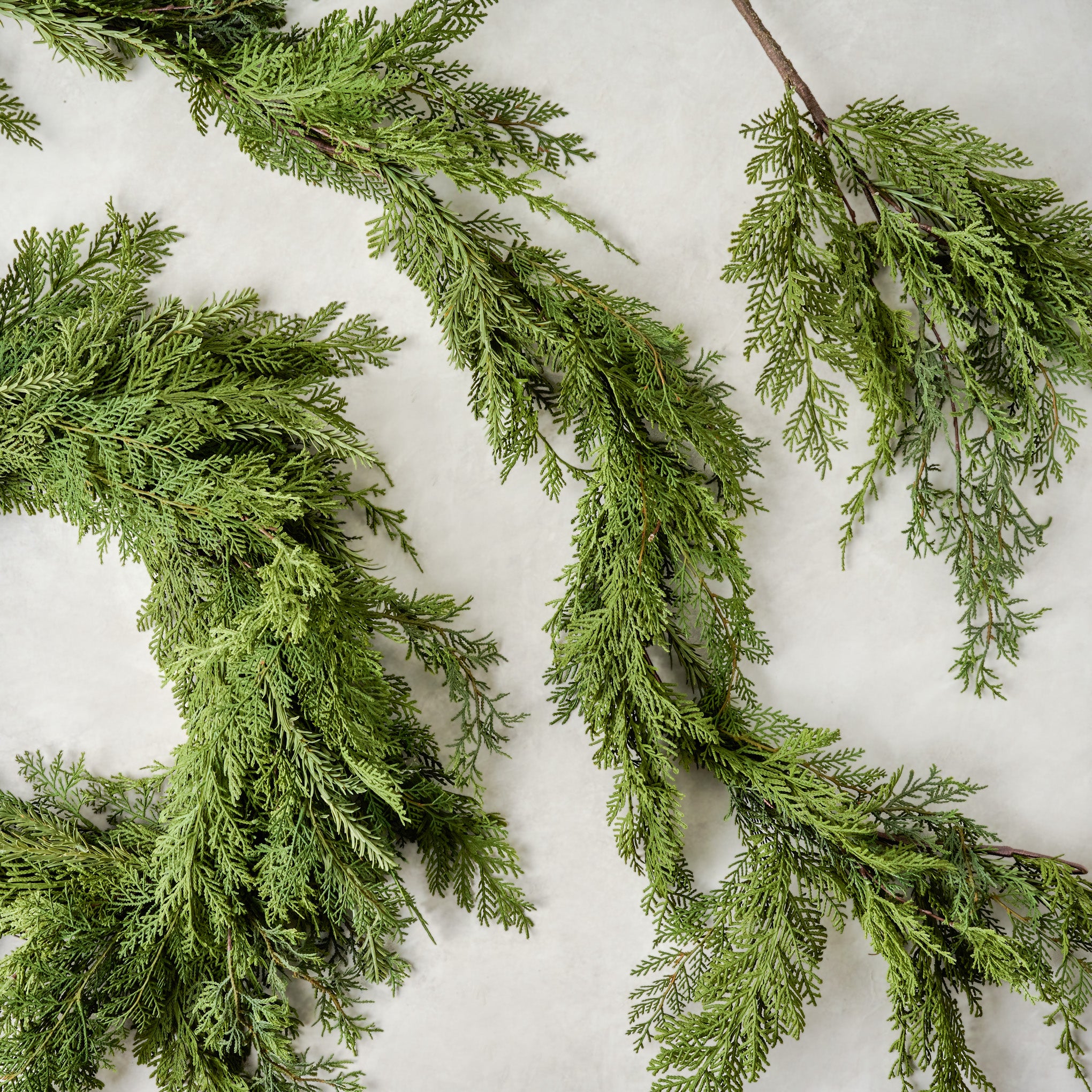 Real Touch Cedar Mix Oversized Garland - 100" shown with stem