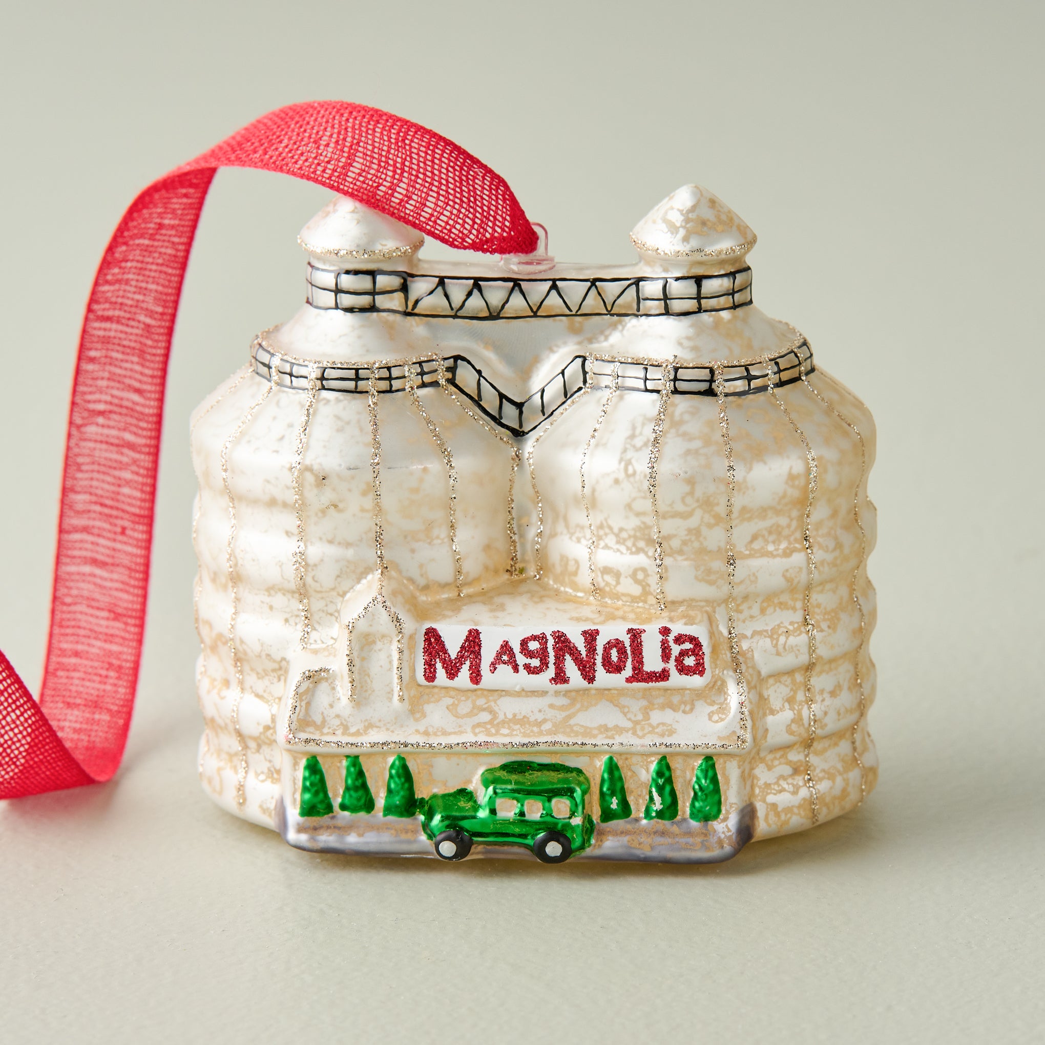 Magnoliass Silos Vintage Glass Ornament