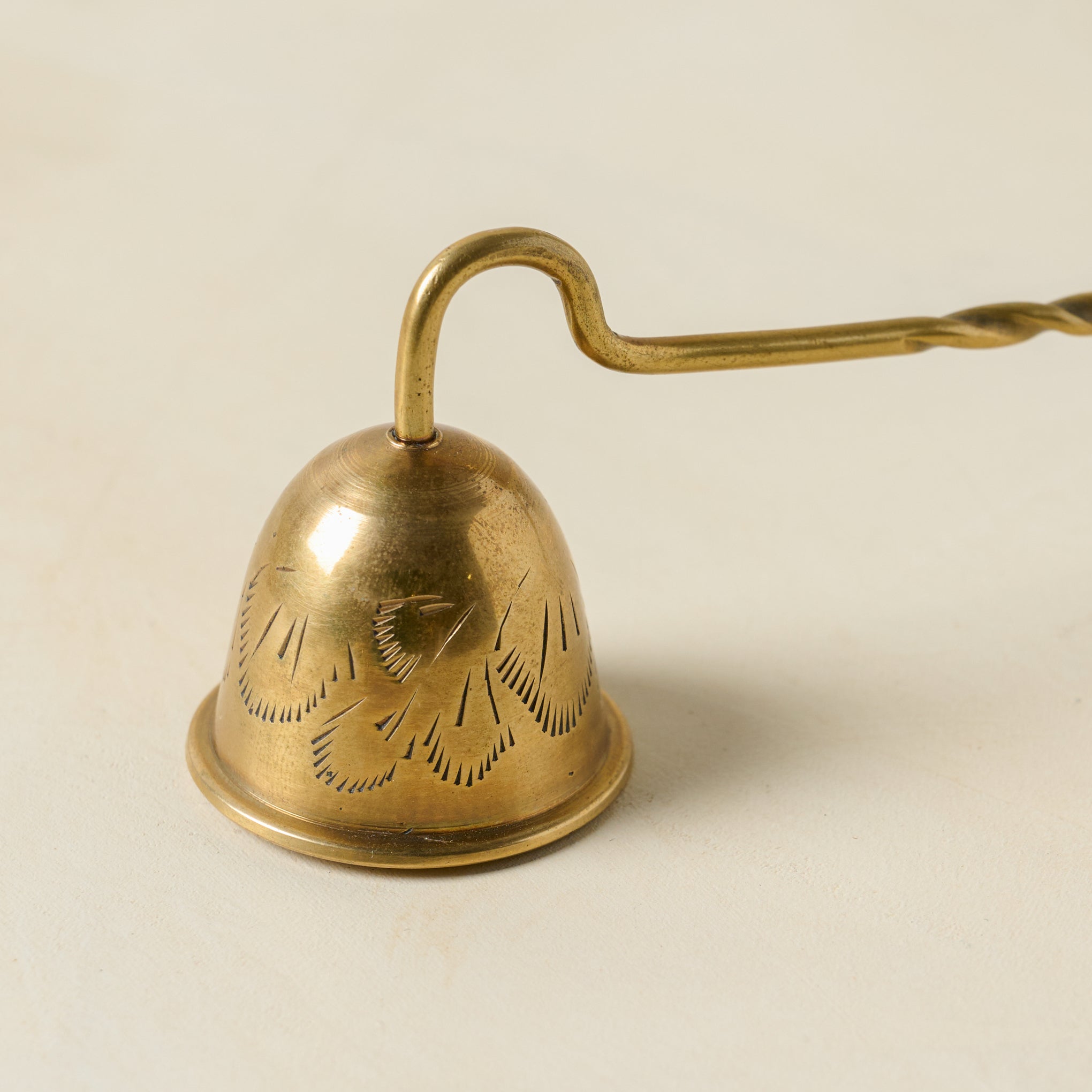 Vintage Inspired Candle Snuffer close up of design on snuffer