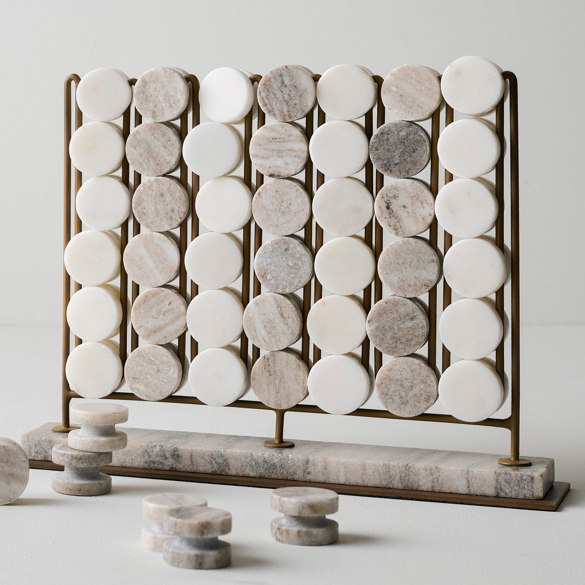Marble Four In a Row Decorative Game