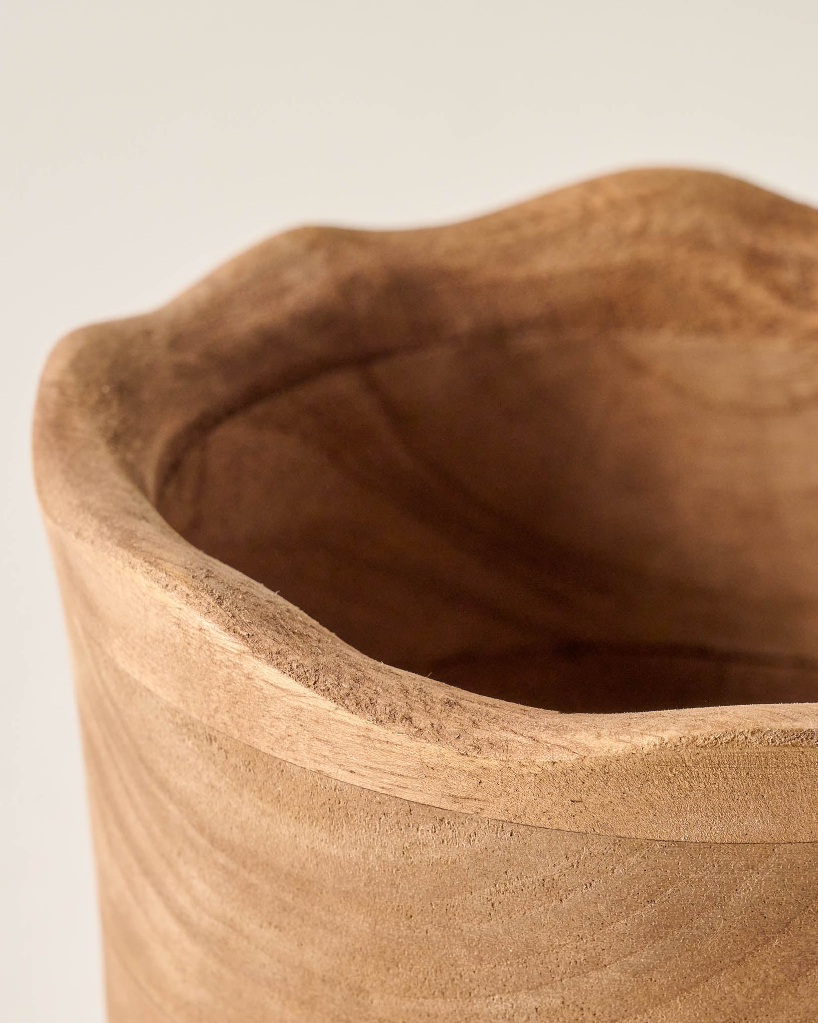 Magnoliass Antiqued Wood Utensil Holder close up