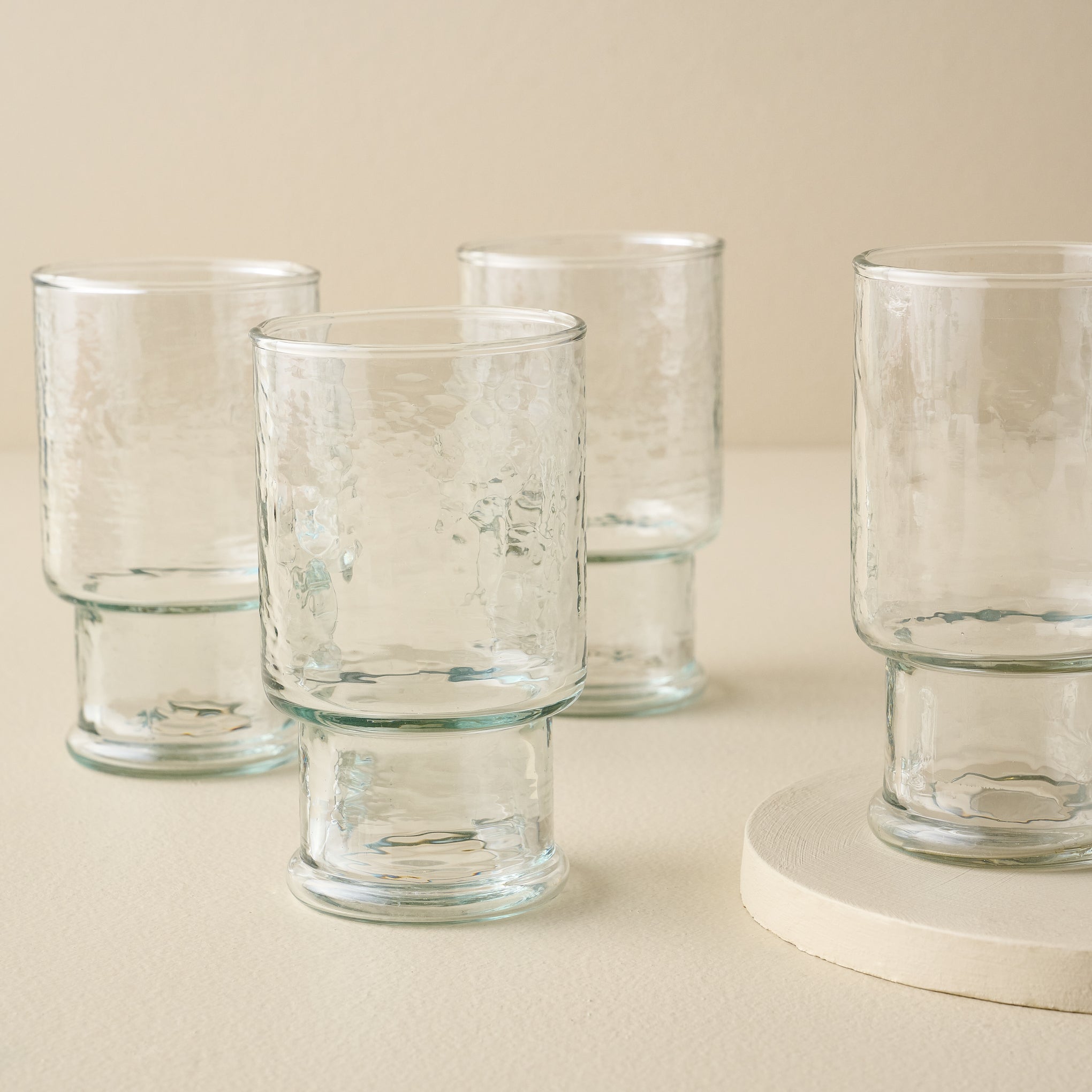 Rustic Glass Stacking Tumblers