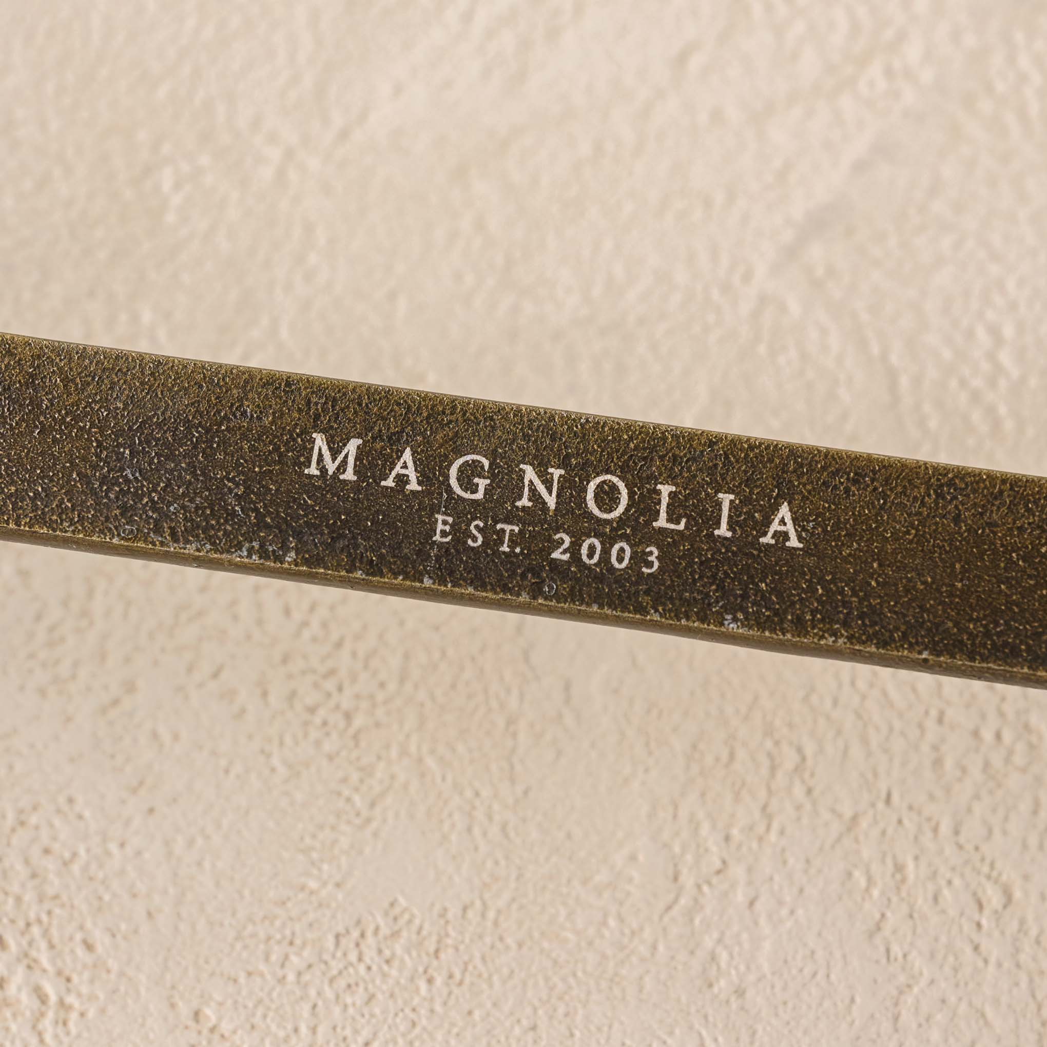 Duke Antique Brass Metal Wall Hooks Magnoliass logo on hooks