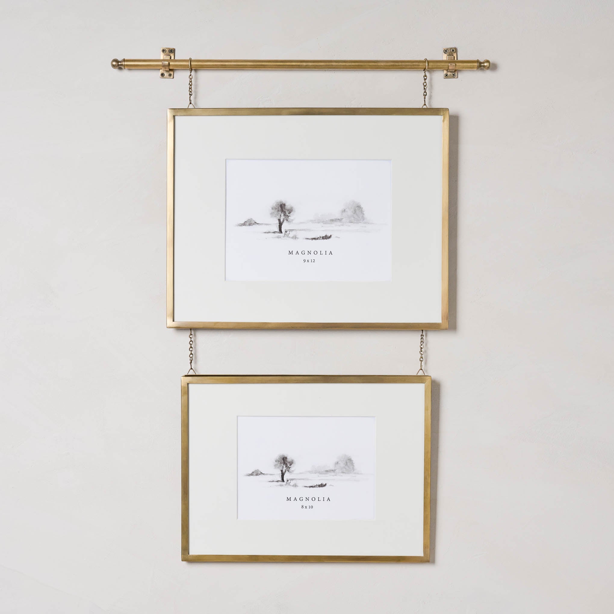 Colleen Brass Rail Double Picture Frame