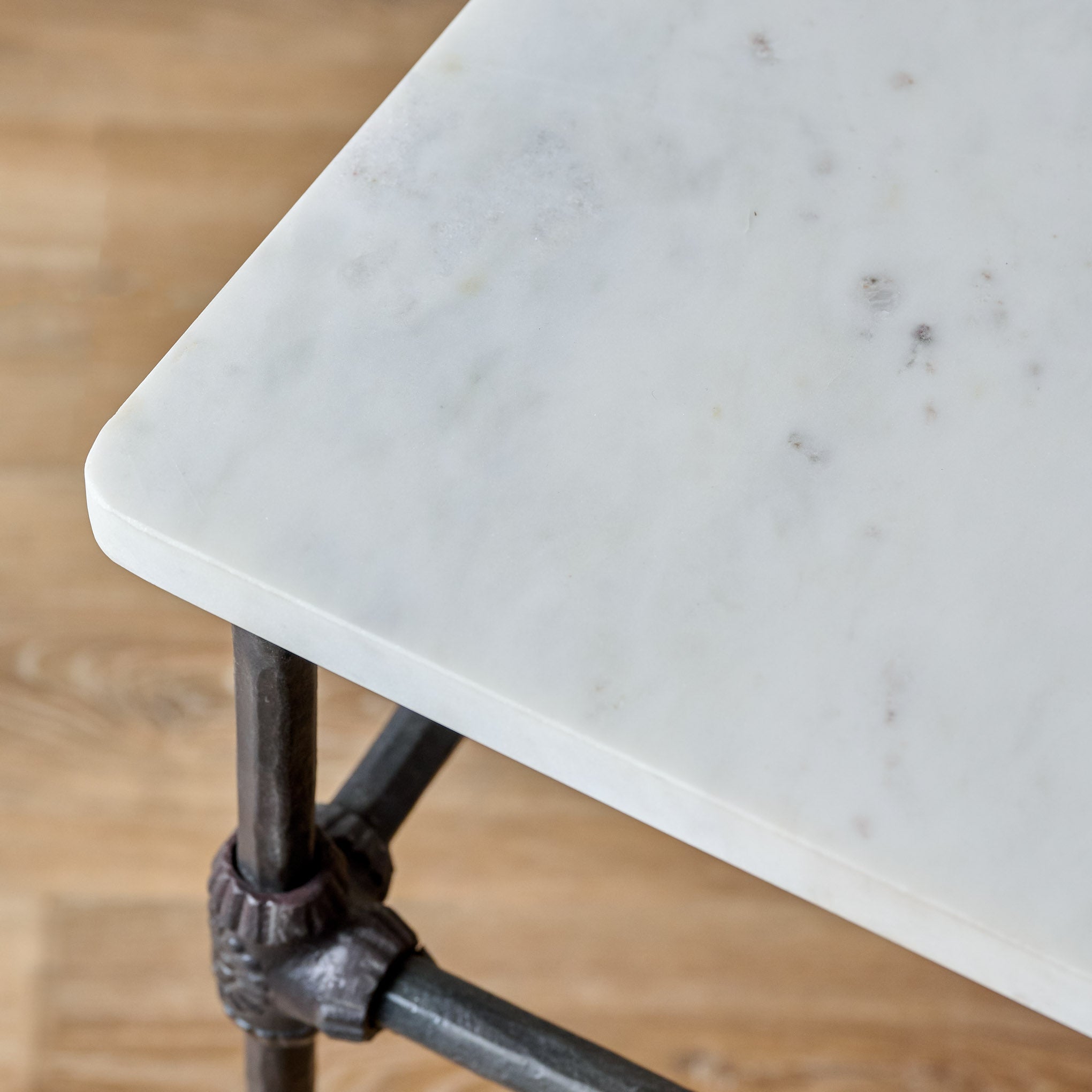 Ansel End Table corner up close