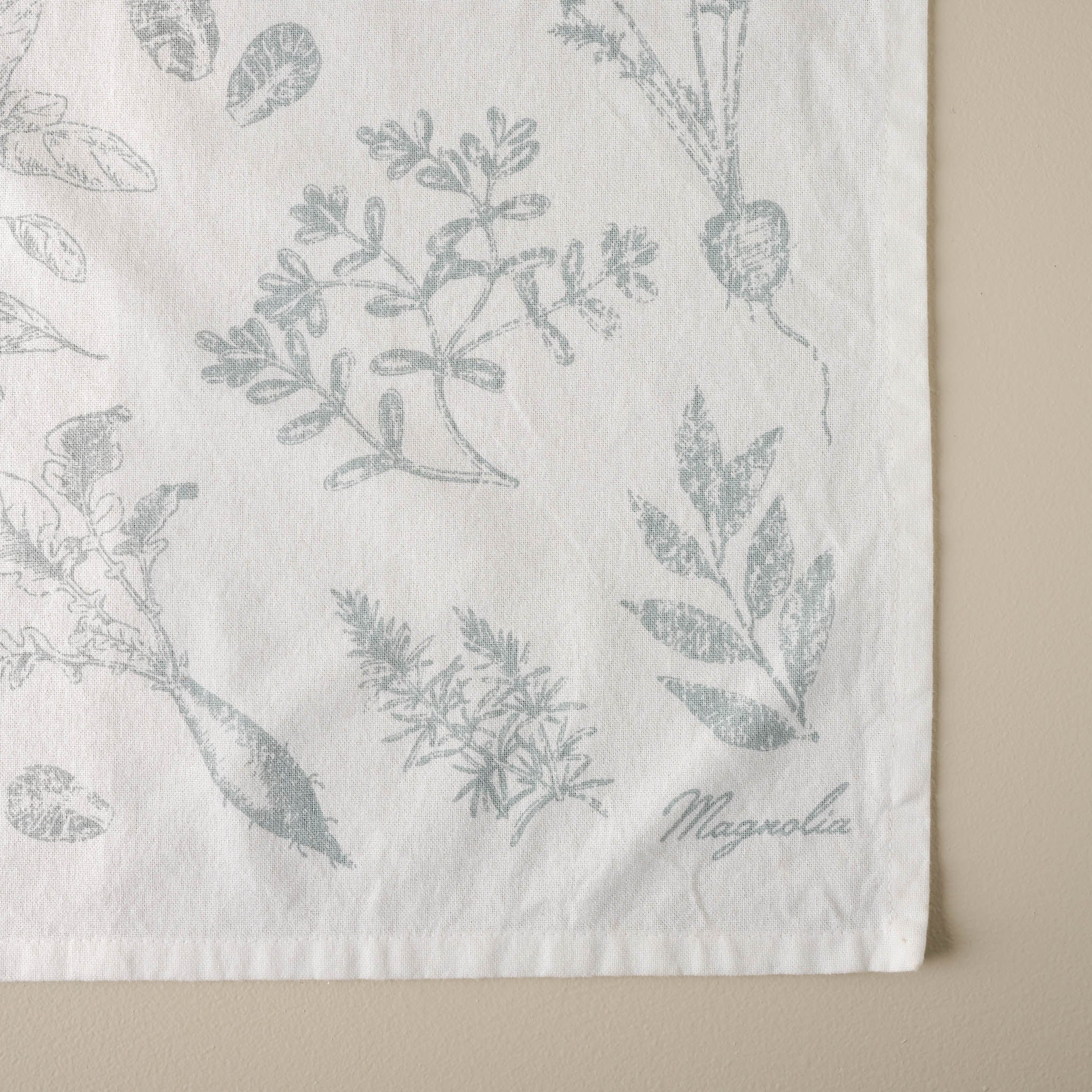 Magnoliass Veggie Print Tea Towel close up