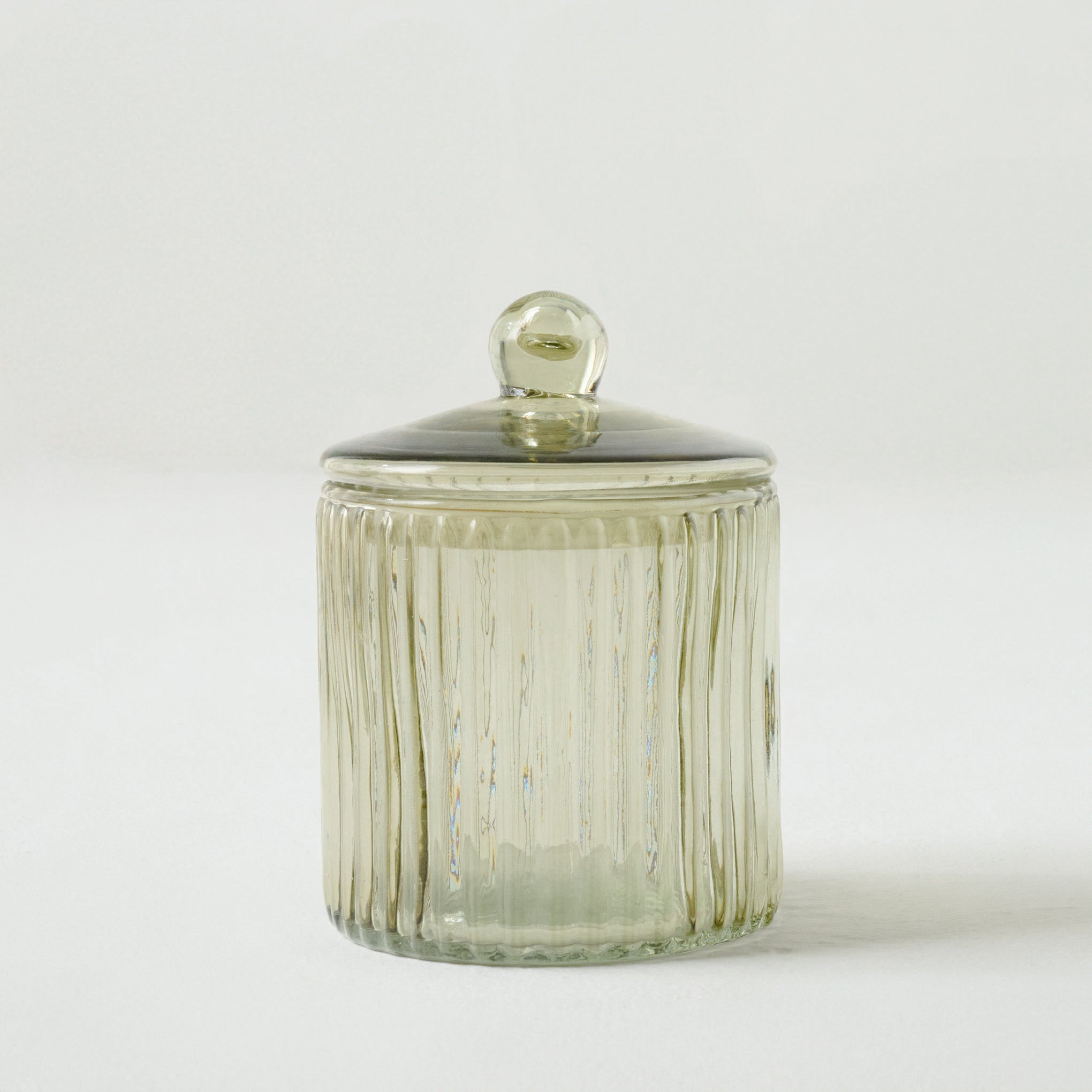 Small Arlo Ribbed Glass Canister