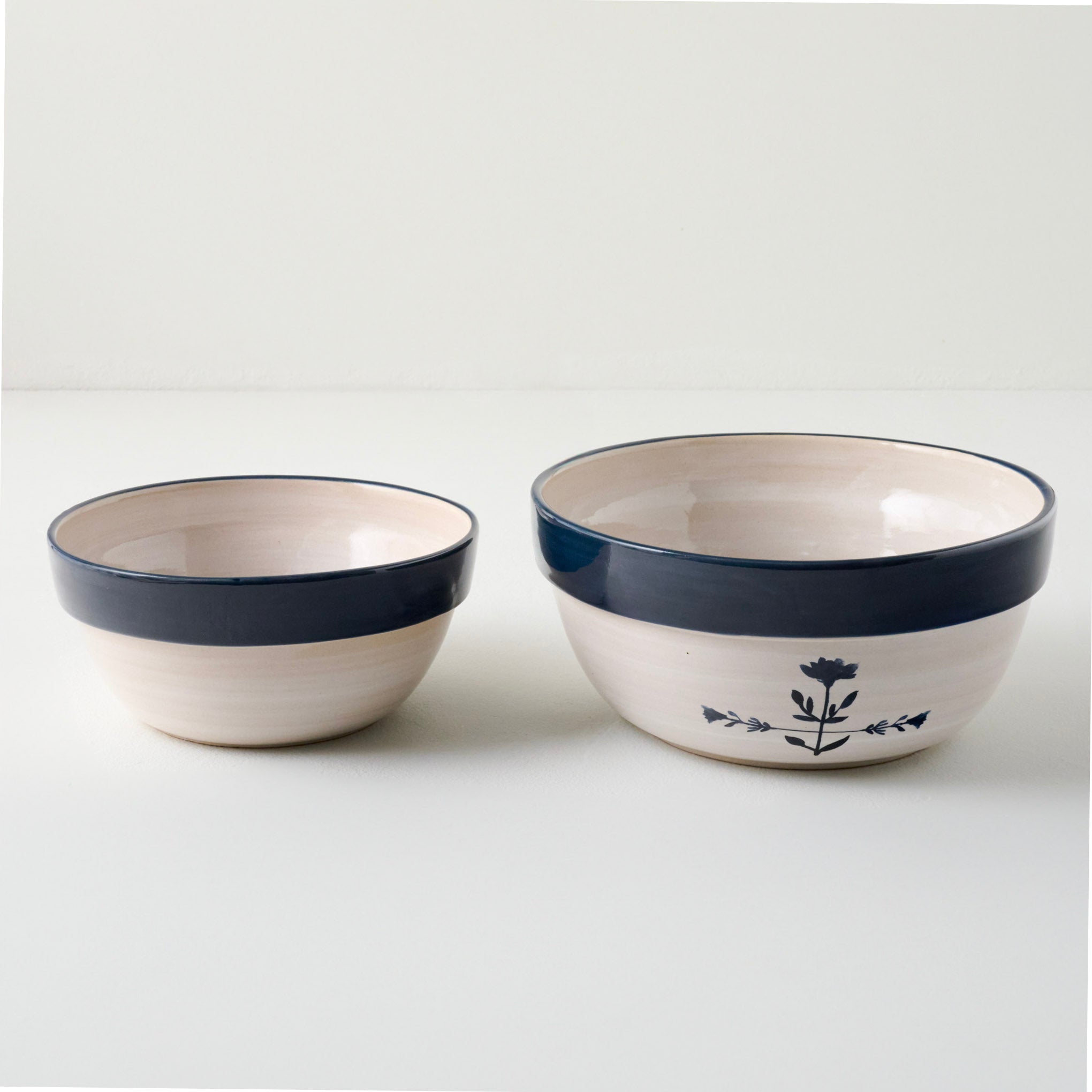Lila Floral Mixing Bowl Set of Two