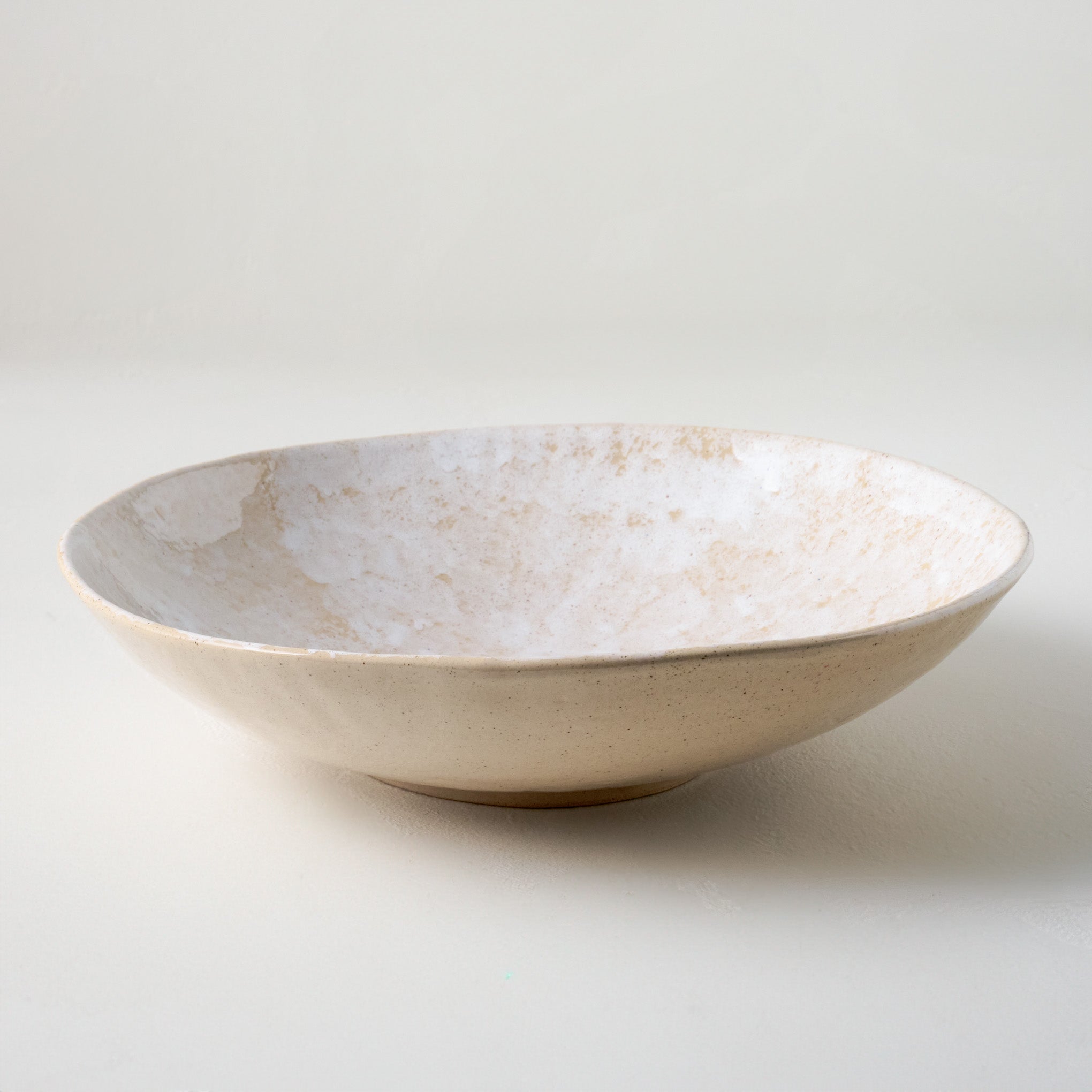 Oversized Ceramic Spongeware Serving Bowl
