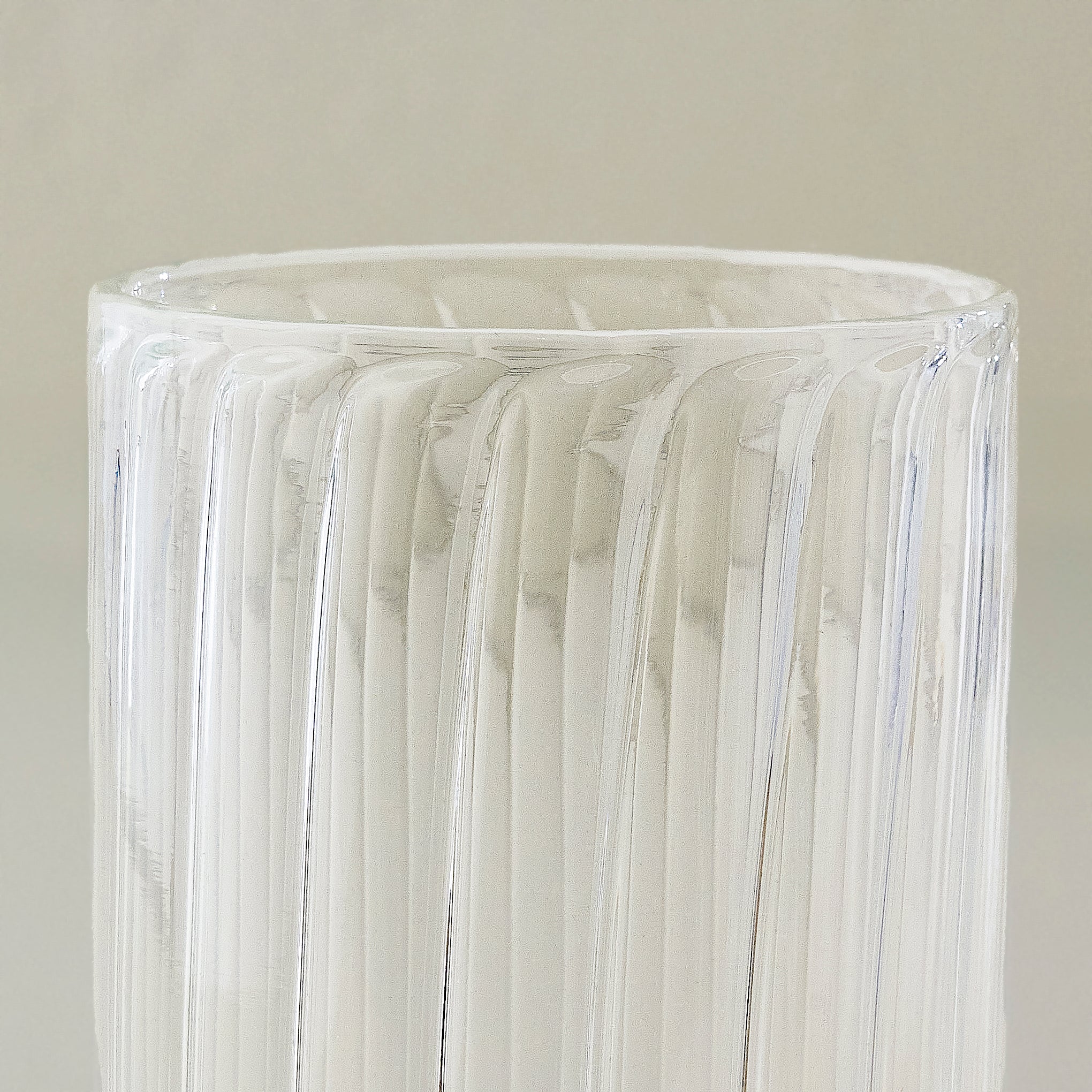 Fluted Glass Tumbler up close