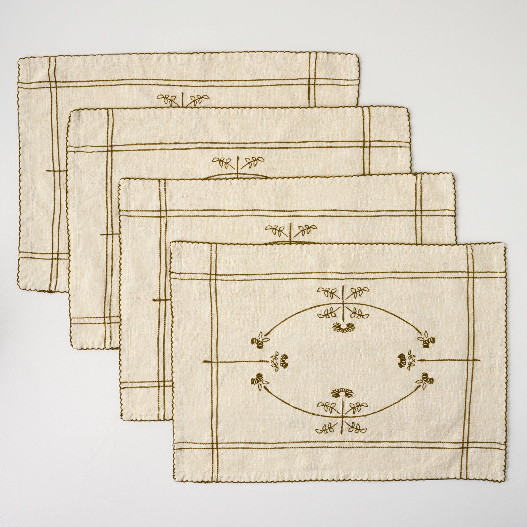Mabel Embroidered Placemat Set of Four