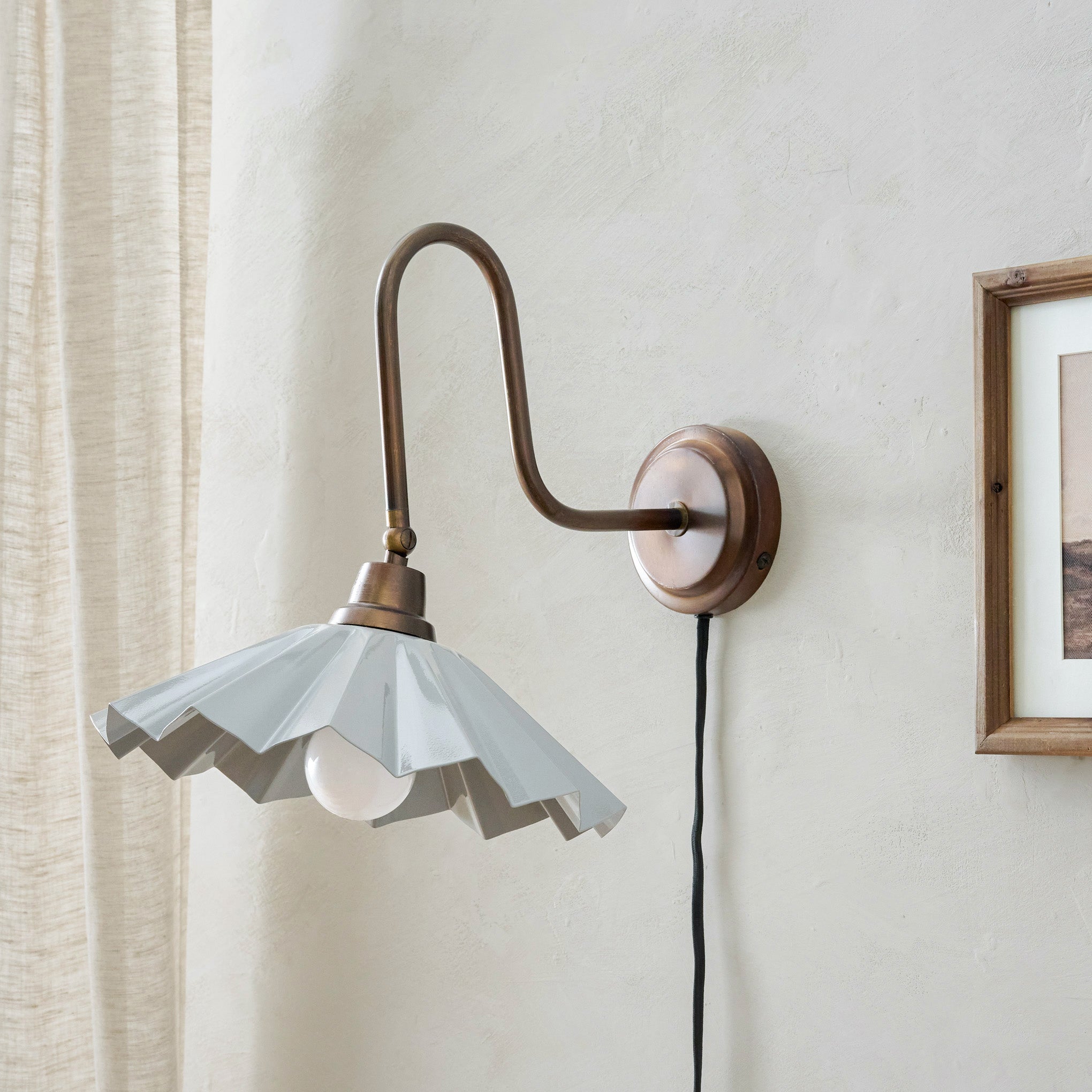 Blue Enamel Winston Wall Lamp