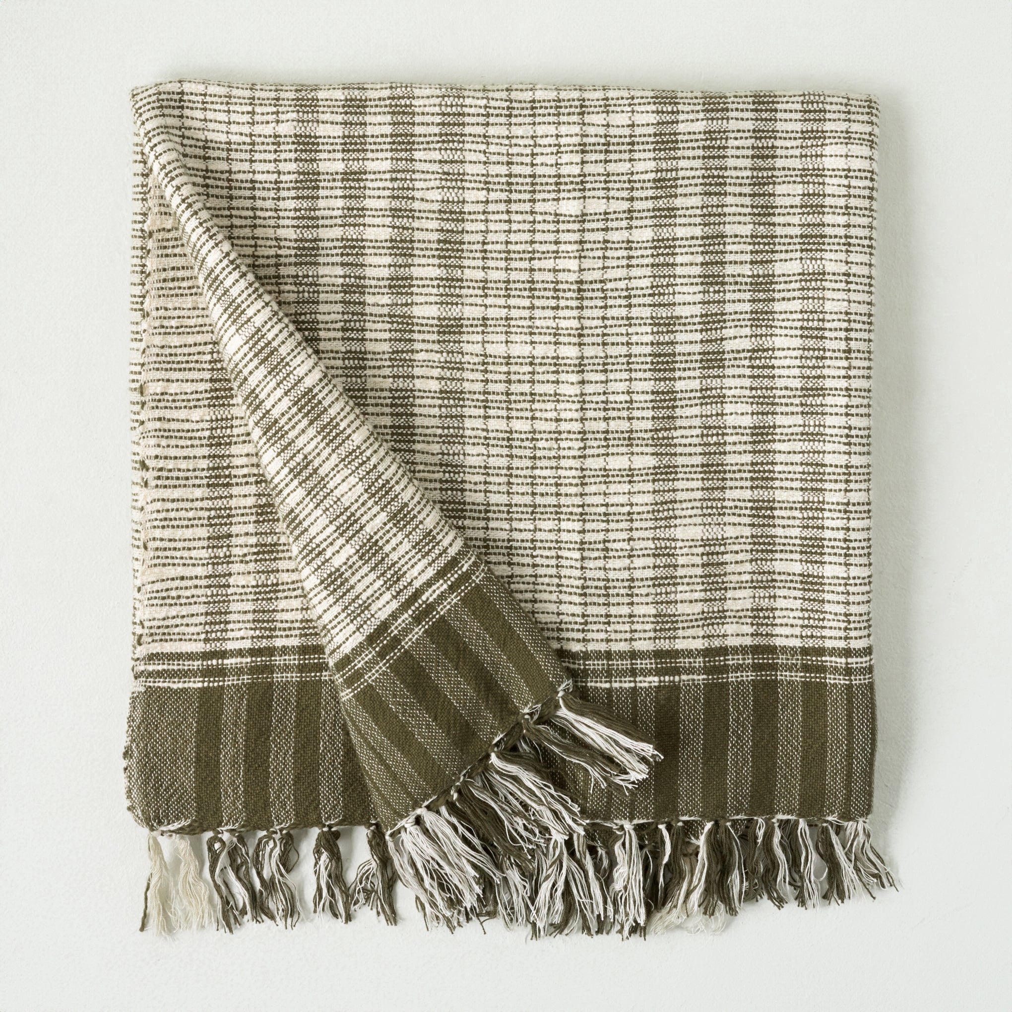 Green Merrill Plaid Throw