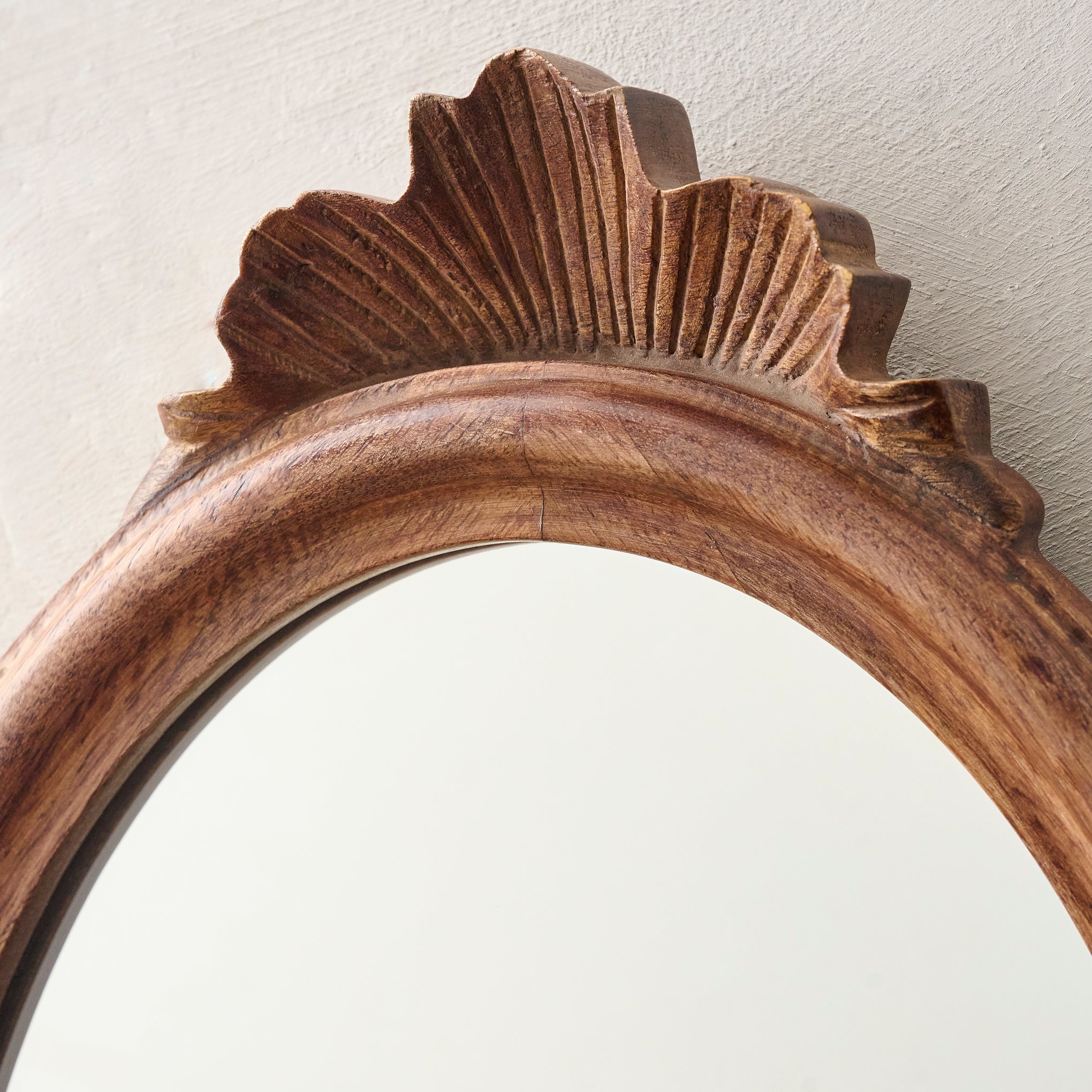 Harlow Mirrored Wooden Wall Sconce up close