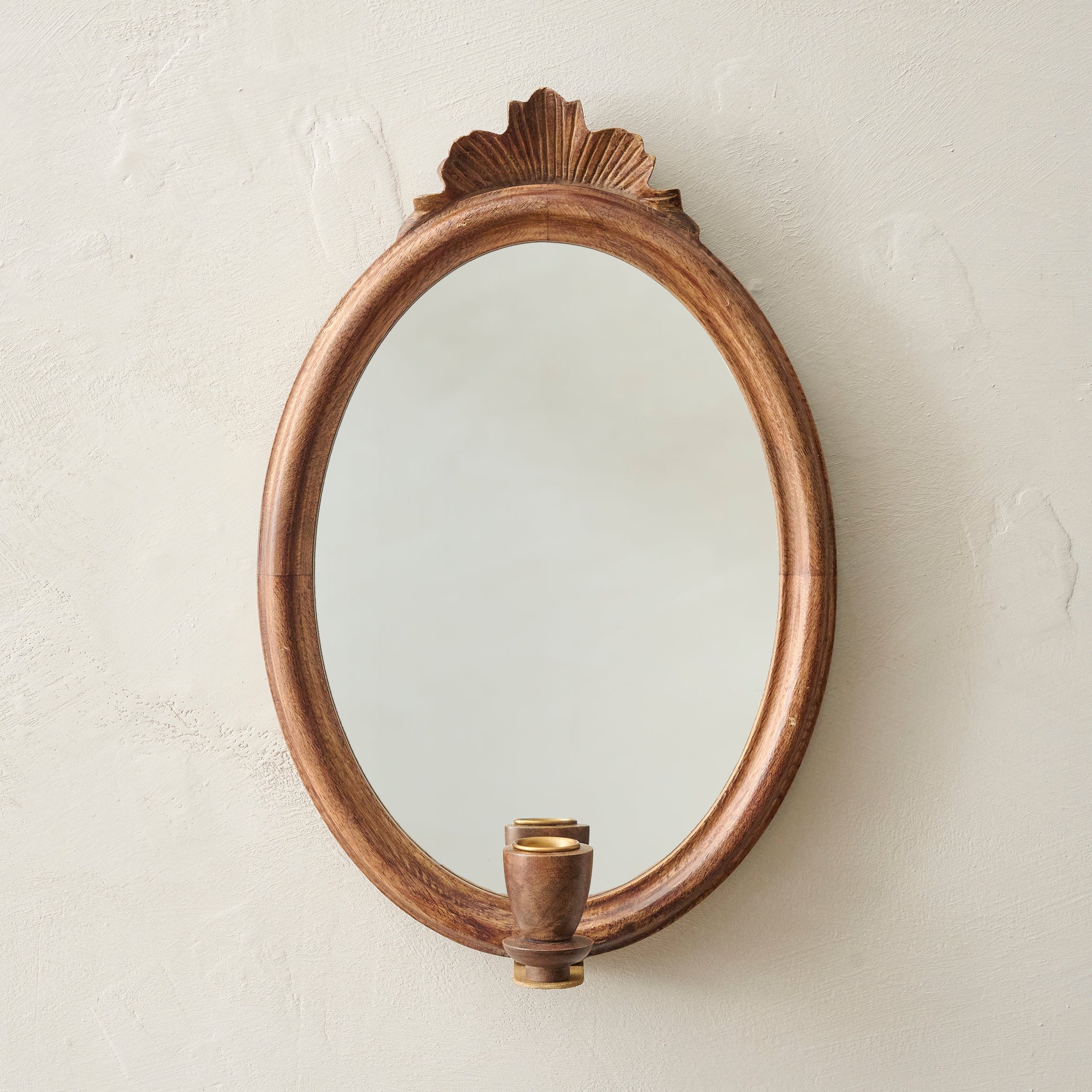 Harlow Mirrored Wooden Wall Sconce
