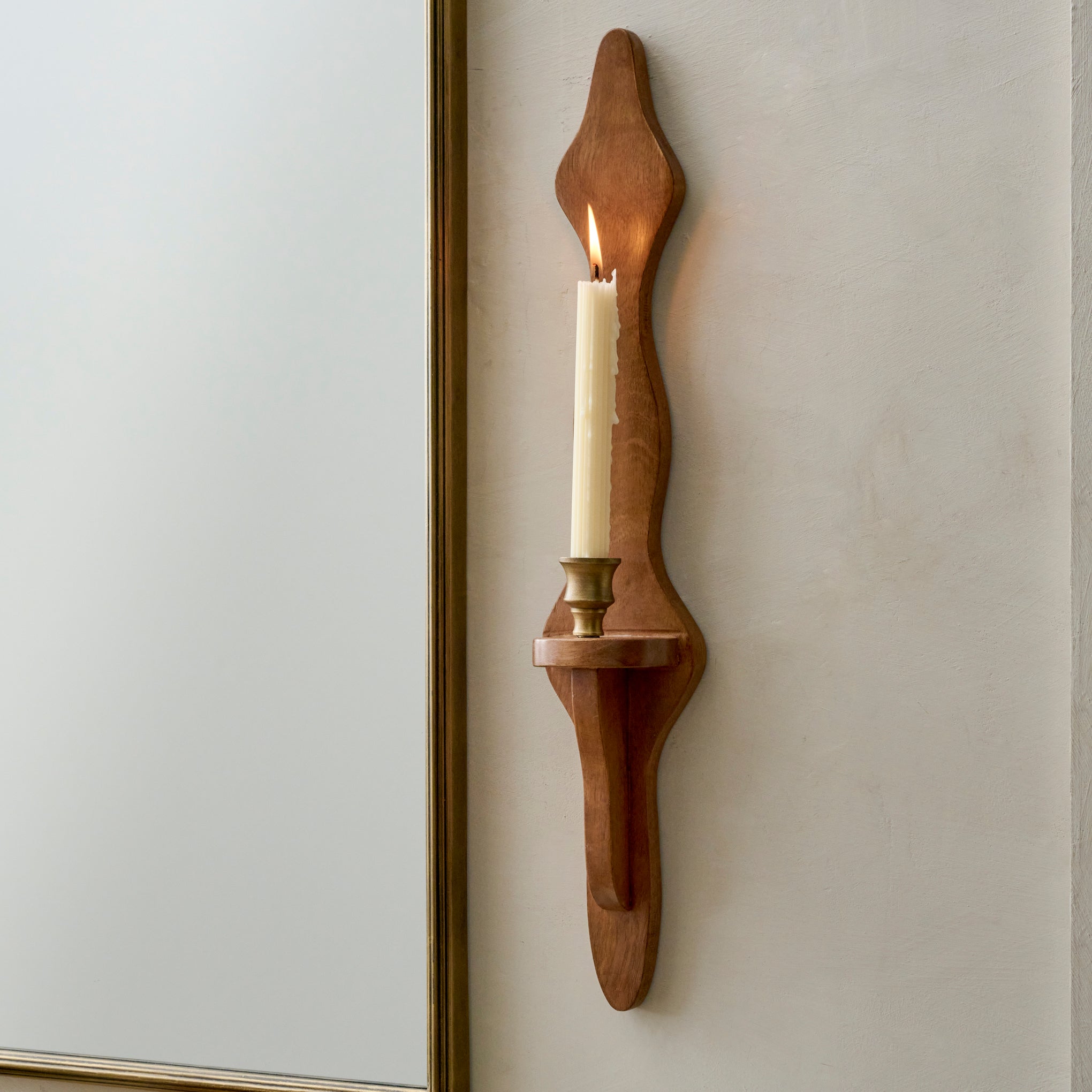 Hayes Wooden Wall Sconce, Set of Two