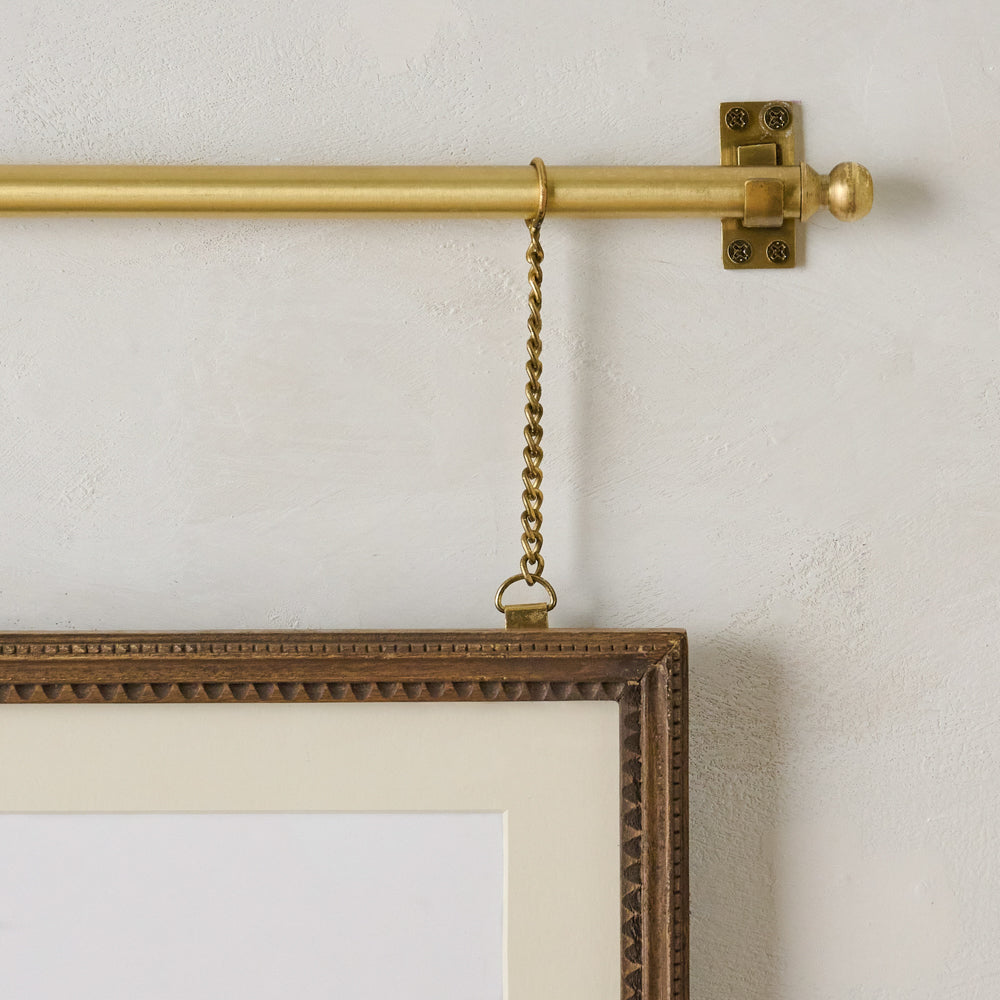 Colleen Wood and Brass Rail Double Picture Frame up close