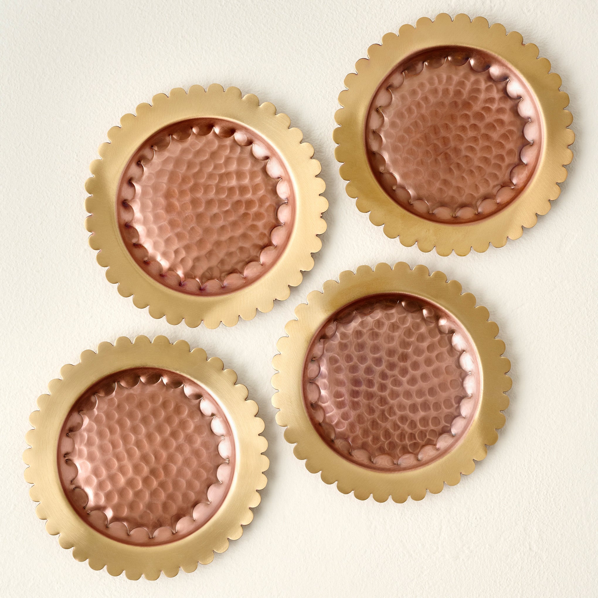 Magnoliass Copper + Brass Coaster Set