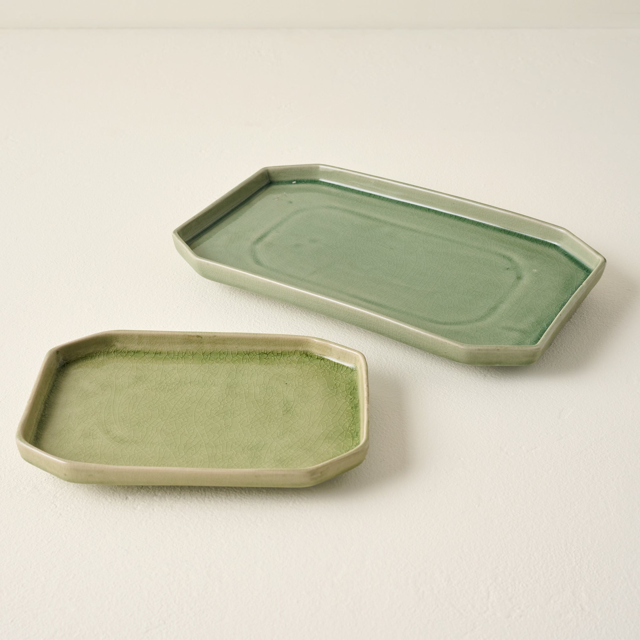 Jonah Green Ceramic Trays