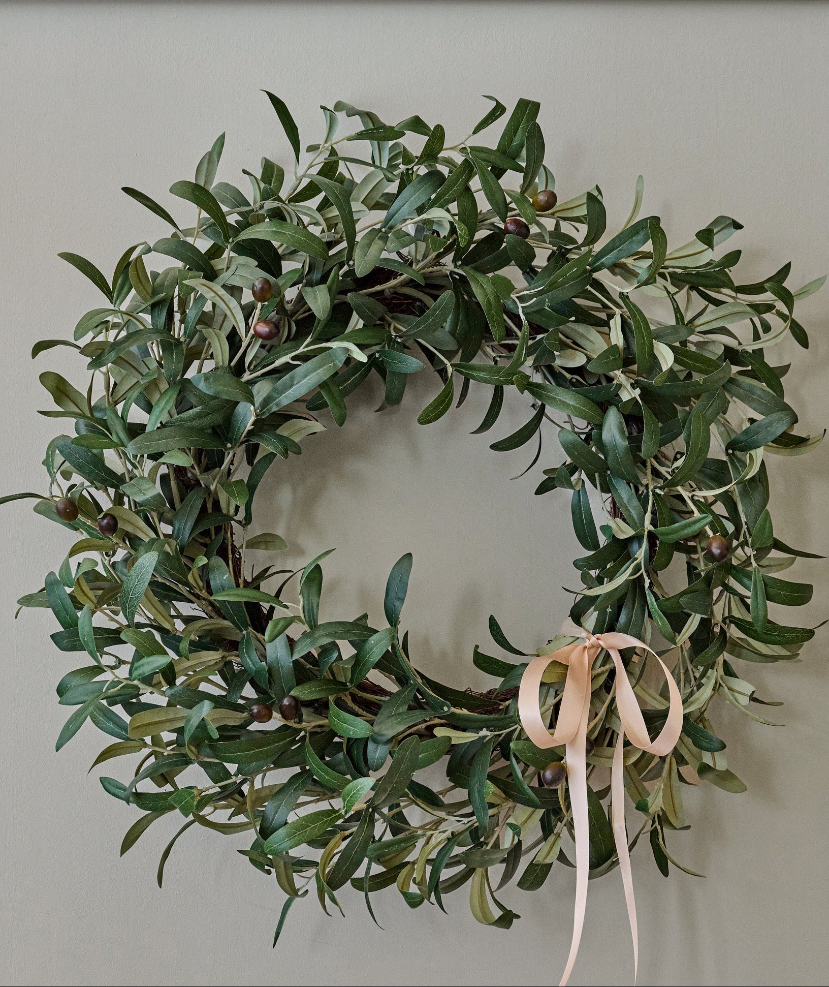 Olive Leaf Wreath on a door